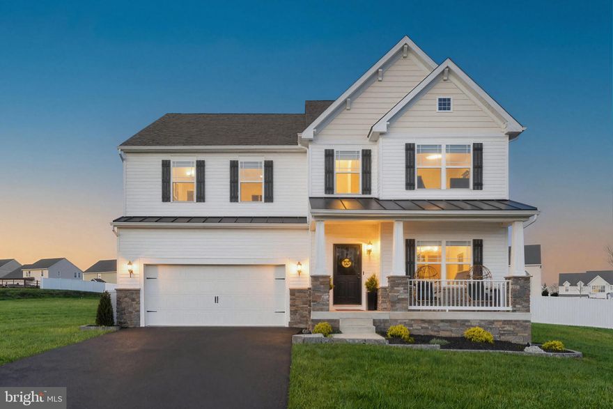 Welcome to this newly built in 2024, Jefferson model with 4 beds, and 2.5 baths located in the Bedrock neighborhood of Northeast.  Just minutes from I-95 and from the downtown part of Northeast.  Entering through the front door brings you to the main floor which features a room to the right as you walk in through the foyer, which can serve as a family room, office or library. While you walk to the rear of the home, you pass a powder room and garage entry, and you are welcomed to an open floorplan that accommodates the kitchen, dining and living rooms.  This is a completely open floor plan in which the kitchen overlooks the dining and living room areas. The  gourmet kitchen features a massive quartz island, quartz countertops, all stainless appliances, tons of custom cabinetry and two pantries (one of which is  a walk in). The massive kitchen flows into a dining room with doors that lead out onto the small rear deck which overlooks the large fully fenced rear yard.  Privacy fencing encloses this large grassy yard which has plenty of room for entertaining and play, and has a shed and new above ground pool for cooling off on those hot summer days.  Back inside, the second floor includes the Owner's Suite, 3 additional bedrooms, a full bath, a loft, and laundry room. Through double doors, you find the Owner's Suite with an expansive bedroom with tray cielings that features two walk-in closets. The owners bathroom has double vanities, and a large walk in shower.   Taking the stairs to the basement brings you to an unfinished level with access to mechanicals and infinite storage.  This area can be finished using your creativity and imagination, there is a rough in for a fourth bathroom down here as well.  This home is new and in pristine condition, and is in a great location just outside of Northeast and Elkton and only a couple minutes from major thoroughfares.  Come see today why this is the home you've been dreaming about!