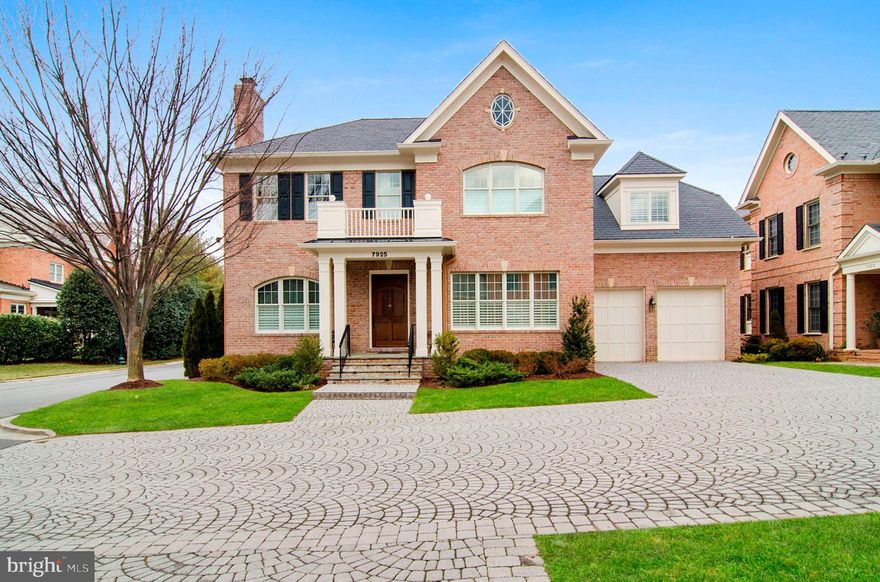 Exquisite finishes are the hallmark of this custom home with high ceilings, hardwood floors and elevator to all levels.  Welcome surprises throughout from the custom bar, to the  first floor library, cooks dream kitchen with center island and table space all opening onto a lovely inviting screened porch.   The oversized doors
complement the high ceilings and add to the dramatic finishes found in every room.  The main level also offers a mudroom and two powder rooms.  A dramatic side staircase leads to the upper level with an owners suite that includes a sitting room, fireplace, his and hers dressing areas and his and her closets, large spacious bath with soaking tub and glass shower.  Bedrooms 2, 3 and 4 are found on this level each with their own ensuite bath.  A welcoming laundry room makes  washing and drying laundry a dream.  The fully finished lower level includes a media room, family room with space for a pool table, two additional bedrooms and full bath.  All of which opens to a lower level slate patio leading out to the garden.   Completing this home you will find a two car garage opening to a paved courtyard.  A very special home with high end finishes throughout.