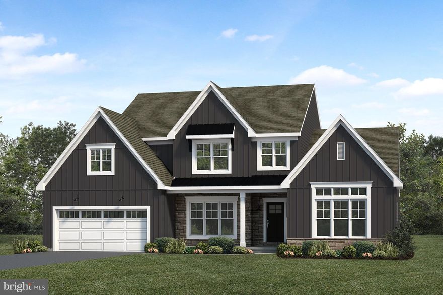 UNDER CONSTRUCTION – AVAILABLE THIS WINTER: This beautiful 2-story home includes a welcoming front porch, and a 2-car garage with entry into a spacious laundry room. The thoughtfully designed, open floor plan features 9’ceilings in the basement and on the first floor and a 2-story foyer extending to the great room. Stylish vinyl plank flooring flows throughout the main living areas. A carpeted study is across the foyer from the formal dining room, highlighted by a tray ceiling and an accent wall with custom trim. The kitchen is well-equipped with quartz countertops, a tile backsplash, stainless steel appliances, and a large center island and pantry. Next to the kitchen is a sunny breakfast area that provides access to the rear composite deck and the great room, warmed by a gas fireplace with floor-to-ceiling stone that creates the perfect focal point. Tucked quietly to the back of the home, the first-floor owner’s suite has a private bathroom with a tile shower, double bowl vanity, and an expansive closet. Three additional bedrooms and a full bathroom complete the second floor.