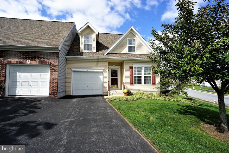 Well maintained End Unit Townhome in a 55+ Community adjacent to Maple Run Golf Course.. Open floor living, Master Suite on Main Level w/ full bath. New SS Appliances. Expansive FR off kitchen. Fully finished rec room area on LL w/ large storage room. 2 Additiona BR & loft on Upper level. Handicap accessible w/ Chair ramp in garage and Chair lift on stairway. Beautiful deck w/pergola & mnt views!