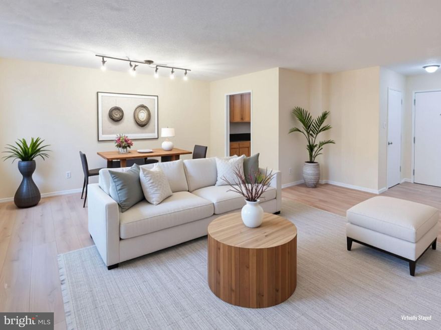 **AVAILABLE FOR IMMEDIATE MOVE-IN** Beautifully updated 1 bedroom, 1 bath condo in a prime location offering comfort, convenience, and value. This home features new flooring throughout and has been freshly painted, creating a clean, modern feel. The bright living area flows into the dining space and kitchen, making it easy to relax or entertain. Laundry facilities are available within the condo building, Residents enjoy access to a rooftop deck and fitness center.  Less than a mile away from Courthouse Metro and minutes from I-66, this home offers an easy commute and quick access to shops, dining, and everything the area has to offer. Rent includes all utilities—electricity, gas, water, and trash—plus one assigned parking space and extra storage.