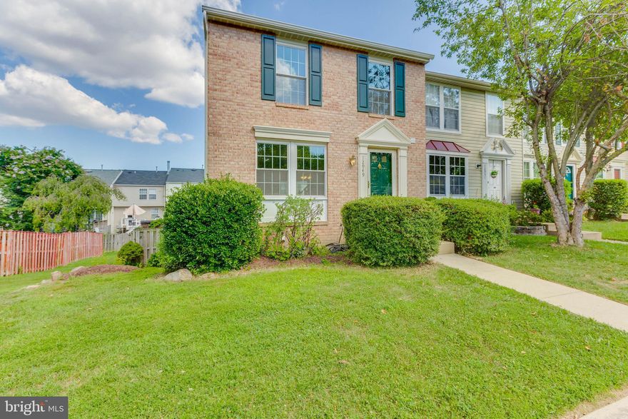 Lovely brick end unit townhome in Old Bridge Estates. This large 3 bedroom 3.5 bathroom home has charm and privacy but is close to everything  you need. Conveniently located within walking distance to Chinn Aquatics & Fitness Center and Chinn Library, parks, public transportation, shopping and dinnings. The main level features hardwood floors throughout the large living room, open dining room and kitchen with interior granite countertops, a large island, and opens to a huge deck. The upper level has the primary bedroom with a private bathroom, two additional bedrooms and a hallway bathroom. The lower level is fully finished with a full bathroom, bonus room, and walks out to a full fenced backyard. There are two assigned parking spots and a wonderful community pool, walking/bike trail, playgrounds, and tennis court, all within walking distance. Conveniently located off of Old Bridge Road, close to Potomac Mills and Stonebridge at the Potomac Town Center.