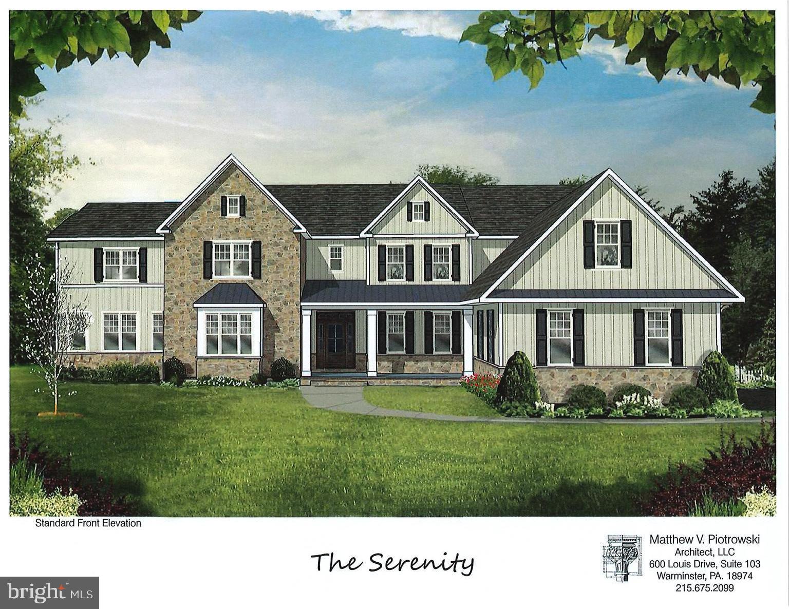 Exclusive new construction community, Makefield Meadows in Upper Makefield Township. Construction has started on this new home and still time for your interior selections. This private cul-de-sac community consists of 4 lots with lot sizes from 1.2 - 1.8 acres and backs onto 20+ acres of Open Space in a Conservation Easement. This home is offered on Lot #4 features a 1.49 acre lot. This is a custom home with 7,369 square feet plus a finished basement that includes an additional 3,302 square feet. Tremendous attention to detail and design on all homes. Some outstanding features to note are: 4 car garage, Sunroom, 10' first floor ceiling height, 9' second floor ceiling height and 10' basement ceiling height, Spray Foam Insulation, Masonite Solid Core interior doors 1st and 2nd floor, Wolf, Bosch and Sub-Zero appliance package, Three stop elevator included, exquisite millwork package includes 9' baseboards, tray ceiling, coffered ceiling, irrigation system. Customizing available. Photos shown are an example of the workmanship from Mar Mar Builders. Call today for your private appointment