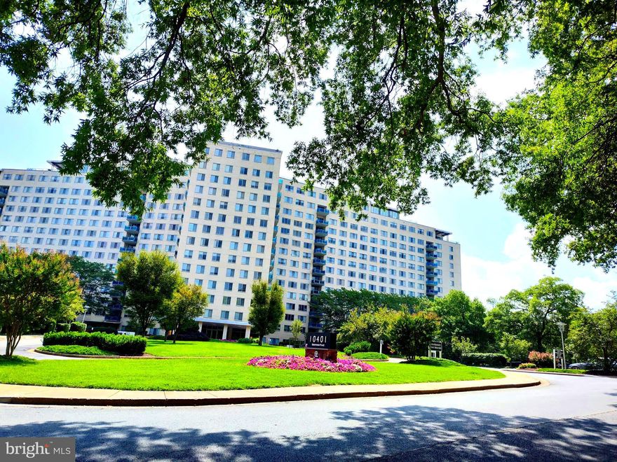 Two large Bedrooms, two full baths, a large living room with large windows, and plenty of lights with a beautiful view. The building offers a lot of amenities and perks such as a fitness center, swimming pools, tennis court, grocery store, dry cleaners, laundry, library, etc. The list goes on.  Located very close, across to Grosvenor Metro and downtown Rockville and Bethesda. Very close to 355, 495, and 270 and very convenient to Highway for the commuters as well. Great location with a lot of conveniences.