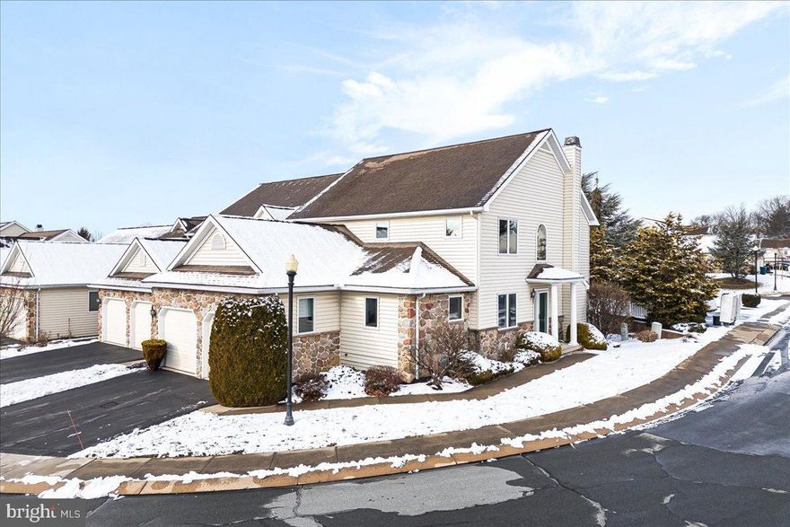 Nestled in the charming Fountains at Heritage community, this exquisite end-of-row townhouse offers a perfect blend of luxury and comfort. Built in 2003, this Colonial-style residence boasts 2,328 square feet of thoughtfully designed living space, ideal for those seeking a refined lifestyle. Step inside to discover an inviting open floor plan that seamlessly connects the living, dining, and kitchen areas, creating an ideal setting for both entertaining and everyday living. The heart of the home features elegant wood floors and recessed lighting, enhancing the warm ambiance. The spacious kitchen is equipped with high-end appliances, including a built-in microwave, electric oven/range, and a sleek dishwasher, ensuring culinary adventures are a delight. A generous pantry provides ample storage, while the breakfast area invites casual dining with loved ones. Retreat to the luxurious primary suite on the main level, where a walk-in closet offers abundant storage, and the en-suite bathroom is a true sanctuary. Indulge in the soaking tub or enjoy the convenience of a walk-in shower, both designed for relaxation and rejuvenation. Cozy up in the living room by one of the two elegant fireplaces, featuring glass doors and gas/propane options, perfect for creating a warm atmosphere on chilly evenings. The upper level has a loft overlooking the main level. Great for an office, gym or additional living space. There are two additional bedrooms and a full bath to round out this beautiful home. The combination of comfort and sophistication is evident throughout, with an entry-level bedroom providing flexibility for guests or a home office. The unfinished full basement presents endless possibilities for customization, whether you envision a recreation room, home gym, or additional storage. The sellers recently put in a french drain with a lifetime warranty for added peace of mind.  Outside, the property offers an attached side-entry garage with space for two vehicles, along with additional driveway parking.  With no pool to maintain, you can spend more time on the deck with retractable awning enjoying the lifestyle this home offers. Enjoy the common grounds, perfect for leisurely strolls or social gatherings in this pet friendly community.This residence is not just a house; it's a place to create lasting memories. Experience the perfect blend of luxury, comfort, and community in this stunning townhouse, where every detail has been thoughtfully curated for an exclusive living experience. Located close to commuter routes. Seller prefers Potomac Title.