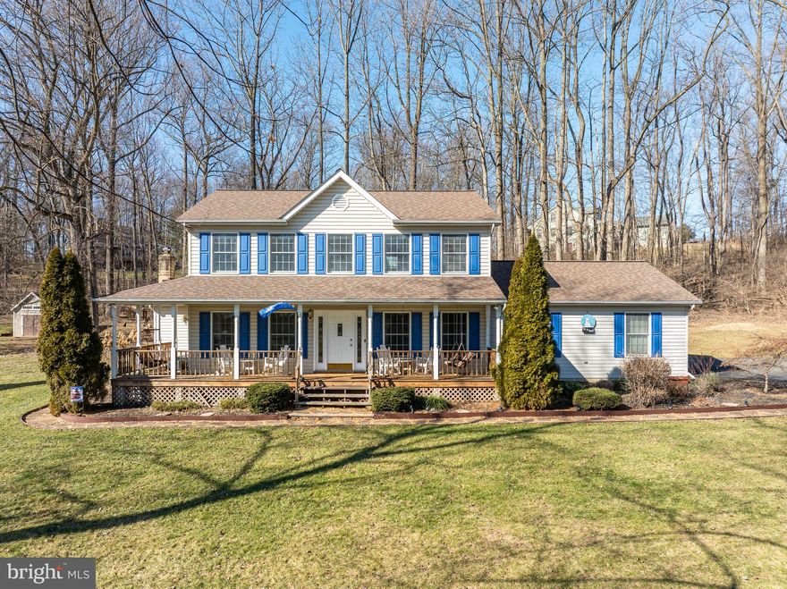OPEN HOUSE CANCELLED. SELLER ACCEPTED OFFER. Highly sought after Westside established neighborhood in Martinsburg, convenient to I81, hospital, shopping, farm markets & Poor House Farm Park. You will start to feel relaxed as soon as you make the turn into Chestnut Ridge Subdivision. The neighborhood is lined with Walnut, Maple, and Poplar trees. Deer, Turkey, and Squirrels are frequent visitors.  This is not a thru street so very little traffic. Great for walking and biking in the small neighborhood. The 1 acre lot is flat and has mature trees. This one owner home has been maintained with several updates in the past five years, that include Architectural Shingle roof and Heat Pump. The covered front porch facing East and back deck facing West gives you the best of both sunshine. Entering the front door to larger foyer makes you feel welcome. To the left is a well lit multi purpose room: office, playroom, school room, formal living room. To the right another multi purpose room: Dining room currently. the back side of the home is large open family room that is open floorplan with kitchen. Doors off family room lead to front porch side door and backdoor leading to fabulous large backyard deck with hot tub. The kitchen has beautiful real wood cabinets, Quartz countertops, stainless appliances and a pantry.  Down the hallway leads to the garage, mudroom and main floor bathroom. Upstairs laundry, four large bedrooms and two full bathrooms. The large Primary suite includes separate frameless glass shower AND a relaxing soaking tub. The basement has finished recreation room with shelving and large storage area. This is a beautiful neighborhood, property and home.
