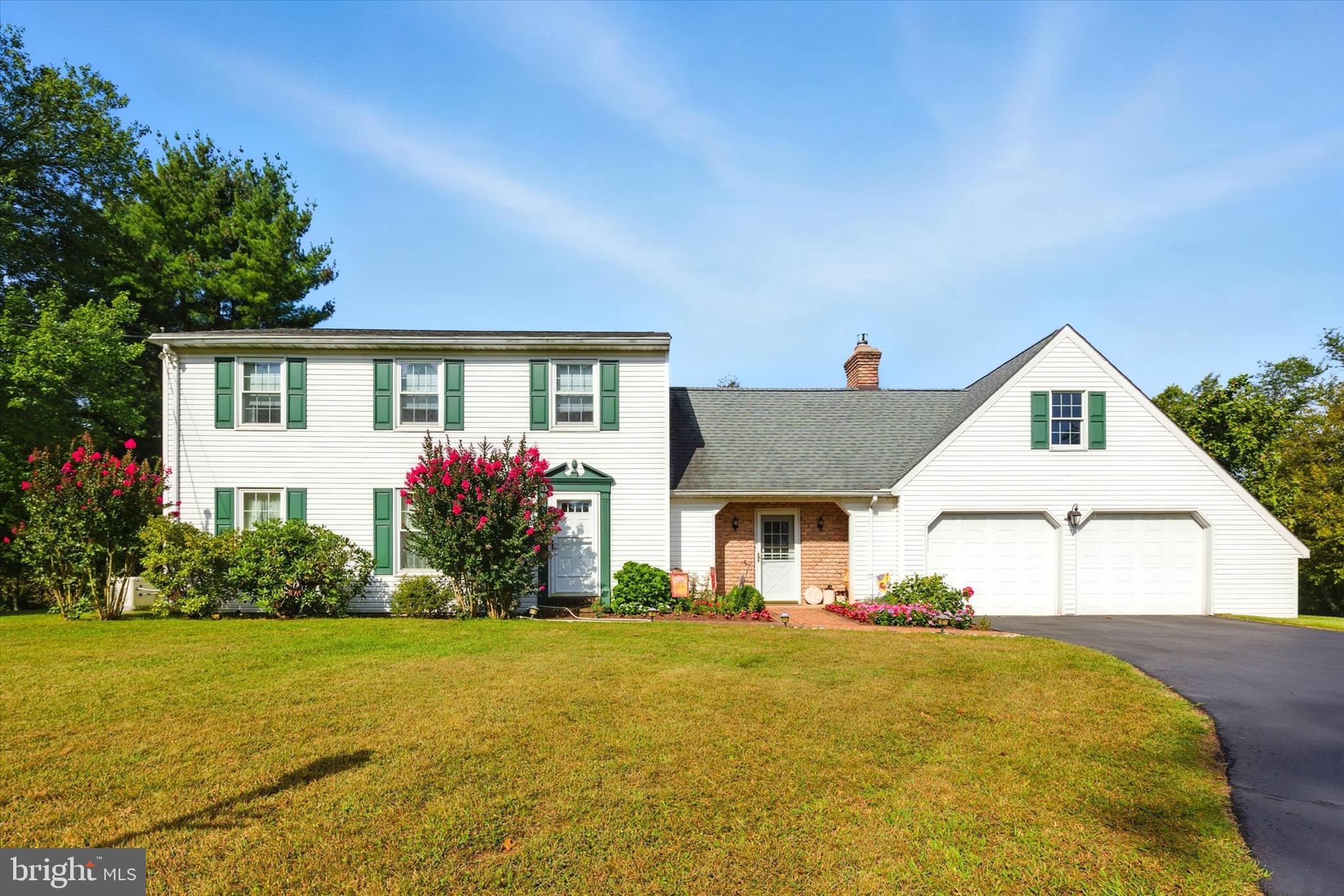 Welcome to 1337 Cold Springs Rd! Situated on a serene 2 acre lot in desirable Owen J. Roberts School district, this custom built, 4 bedroom, 2.5 bath Colonial has been lovingly maintained by it's original owners for over 50 years! The main level features an open, updated eat-in kitchen with stainless steel appliances, as well as a formal dining and living room, powder room and a spacious sunken family room complete with a cozy fireplace set on a brick hearth. From here, you’ll enjoy convenient access to both the two-car garage and the inviting back patio, ideal for entertaining or relaxing outdoors! Upstairs, the spacious master bedroom boasts an en suite bathroom, while three additional generously-sized bedrooms provide plenty of space for family, guests, or a home office. A large, unfinished basement offers ample additional storage and the potential for future expansion or renovation. The sizeable backyard is highlghted by gorgeous views, plenty of space to play or garden and a freshly painted, ornate 2- stall horse barn! This beautiful home offers all of the charm of rural living but is just minutes from major routes and shopping. With its lush landscaping and peaceful setting, this property is a rare find, just waiting for your own personal touches. Call to schedule a private showing today!