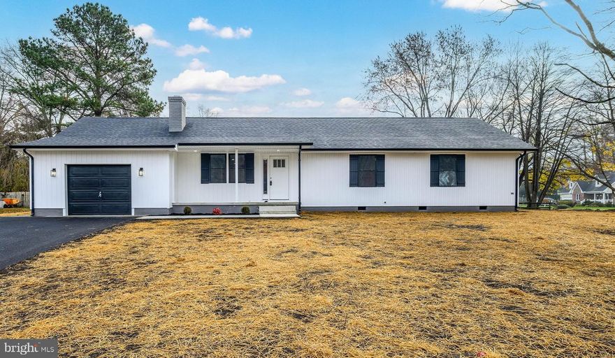 Welcome to 16853 Sherbrooke Road, a beautiful 4-bedroom, 2-bath ranch home just minutes from Downtown Lewes. This thoughtfully re-designed residence offers almost 2000 square feet of comfortable living space in the sought after Mill Pond Acres community—perfect for residing near the coast and entertaining guests. From the moment you arrive, you’ll notice the home’s inviting curb appeal and spacious front yard. The backyard with patio will be someone's ideal spot to unwind and enjoy the outdoors in comfort and privacy.  Inside, the open-concept floor plan fills the home with natural light and the durable LVP flooring adds to the easy flow. The kitchen features stainless steel appliances, granite countertops and abundant cabinetry. The kitchen opens seamlessly into the dining area and great room, creating a welcoming space for gatherings with family and friends. The primary suite includes a spacious bedroom with a walk-in closet, and private bath with glass surround tiled shower.  Two additional  bedrooms and full bath are also located in the back of the home on the main level. There is a fourth bedroom off the living area perfect for guests or possibly office space. The vaulted ceiling  and wood burning fireplace in the living room will be perfect for those chilly nights. Everyday convenience continues with an over-sized garage, new HVAC system, all new flooring and many other updates through-out the home.   The location is unbeatable—just minutes from historic downtown Lewes, area beaches, trails, shopping, and dining.  Don't miss this beautifully renovated 4 bedroom home in this conveniently located Lewes neighborhood.  Professional Photos and Open House coming soon!