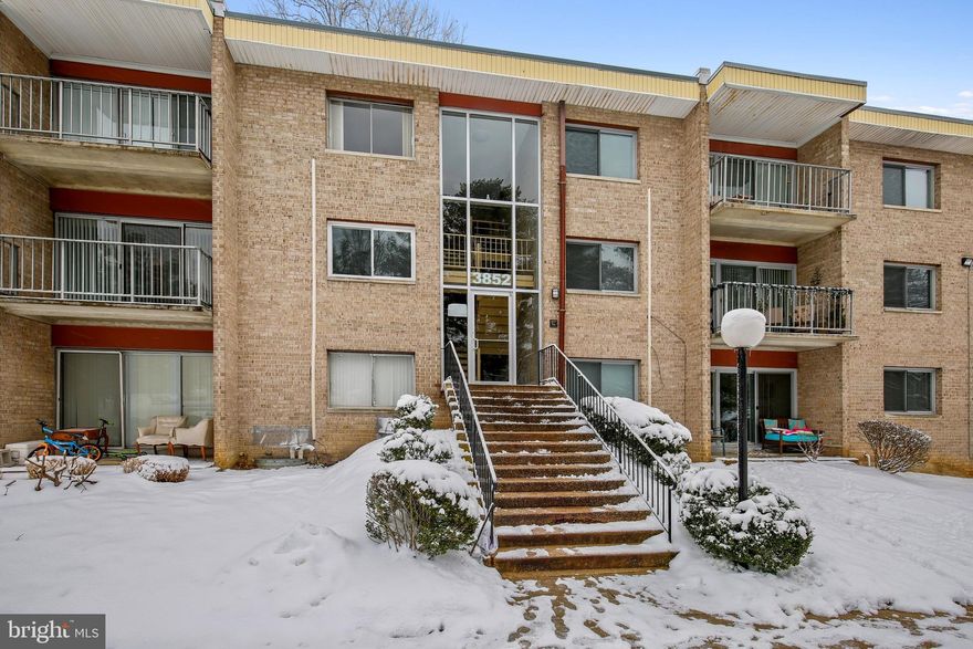 Welcome to this lovingly cared for condominium in a great Montgomery County location.  Close to ICC Route 200 and minutes to the Glenmont Metro.  This 2nd floor unit boasts two bedrooms and two full baths!  This home lives large with over 900 sq ft.  Upon entering the home you find fresh paint and new carpet throughout.  The open concept living room/dining combination is great for entertaining.  There is a large balcony accessed by an oversized sliding door. Tons of natural light flood the unit.  The well equipped kitchen also includes the units washer and dryer!  The owner's suite has a walk-in closet and full bath with a new shower enclosure. The spare bedroom is just across the hall from the second full bath.  The home comes with one assigned parking space and 1 permanent visitor parking pass.  The condo fee includes ALL utilities.  Hurry, if you want to make this house your home!
