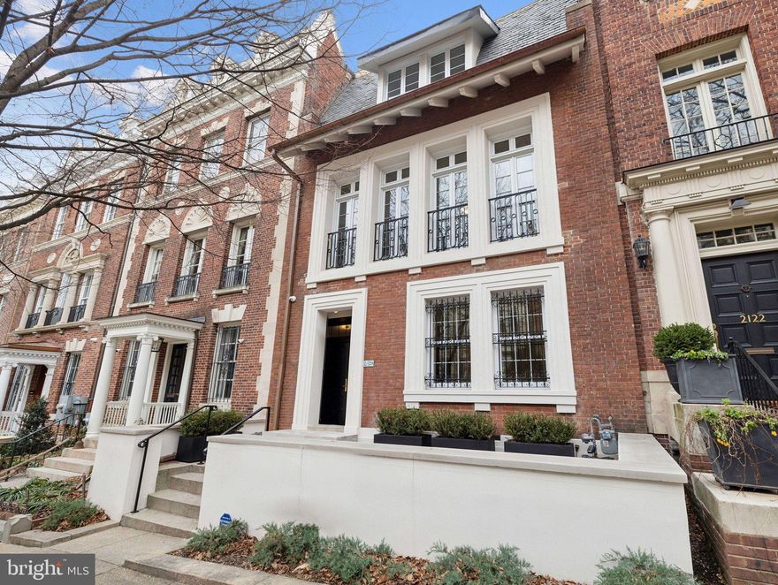 SPECTACULAR KALORAMA OFFERING W/ 2 CAR GARAGE PARKING & MONUMENT VIEWS! This one was worth the wait! Every inch of this stately residence has been renovated to perfection by current owners in 2023-2024. This exquisite custom home is outfitted with 5 Bedrooms, 4 Full Bathrooms and 1 Half Bathroom across 4 levels of exquisite living space. Complete with a two-car garage and EV charger, expansive library lined with floor-to-ceiling French glass doors and multiple balcony terraces large enough for entertaining with skyline views of the Washington Monument. House wide features include custom finishes imported from all over the world, stained White Oak floors, an original restored staircase, designer lighting, original rustic columns, a fully integrated, high tech alarm system and a chefs dream Kitchen equipped with top-of-the-line Miele appliances. Lower level features a sculpture studio that doubles as a Rec Room. Every aspect of this renovation has been thoughtfully executed, from the carefully chosen finishes and fixtures to the meticulous craftsmanship. Located along Kalorama’s tranquil and highly sought-after Bancroft Street, this showpiece residence melds modern design with timeless and traditional elegance for the ultimate Washingtonian lifestyle.