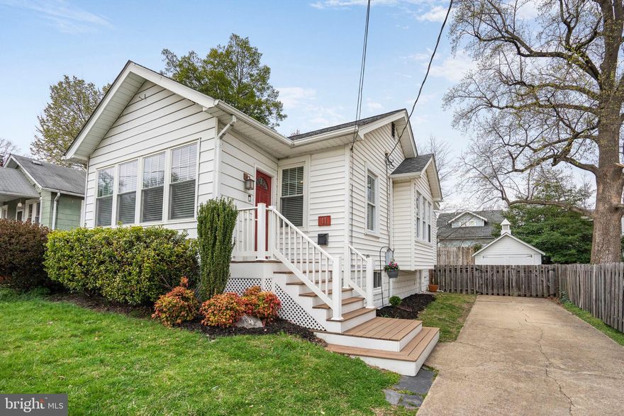This immaculate Del Ray bungalow has been beautifully renovated and offers nearly 2,000 SQFT of well-thought-out open living space. The home offers a concrete driveway, an enormous detached garage with plenty of room for a car, bikes, storage, or workshop, a level fenced-in backyard with trees, and a private, cedar-colored stained deck to entertain and enjoy quality family time in the great outdoors.

The home features formal living and dining rooms with gorgeous hardwood floors, a sunroom/mud room, a stunning, updated chef’s kitchen with cherry cabinets, abundant granite counter space, new stainless-steel appliances, three spacious bedrooms, and two fully renovated luxury salon bathrooms.

The lower level has a family/recreation/media room with well-crafted built-ins, an office/library with bright recessed lighting and bookshelves, a huge, well-equipped laundry room with sink and second refrigerator, tons of storage space, and a walk-up lower-level to the backyard.

The home is conveniently located next to Old Town and Potomac Yard, the Metro, VRE, Reagan National Airport, I-395, GW Pkwy, farmer’s market, and just a few blocks from the library, park, shopping, and restaurants. Other recent updates include a new roof, professional-grade gas range, dishwasher, and tankless reversed osmosis water filtration system with UV Sterilizing Light.