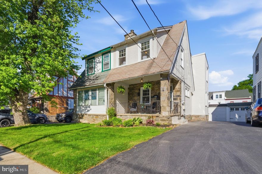 Set on one of the quietest streets in the heart of Ardmore is this adorable 3 bed 1.5 bath home that is completely move in ready.  The owners have done a beautiful job with many conscientious upgrades, making it a wonderful investment.  Pull up and notice that this isn't a "cut through," that there are beautiful mature trees and a quaint vibe, all while being within walking distance to some of the best Ardmore attractions such as County Line rd, multiple parks and playgrounds and Suburban Square.  Pull up and fall in love with the curb appeal.  The covered front porch greets you.  The first floor has a great flow to include a living room and dining room that open right up to one another and am updated kitchen with white shaker cabinets, stainless steel appliances, granite countertops and a door that leads you to the back deck, driveway and garage!  Upstairs on the 2nd floor you'll find 3 bedrooms, all gleaming with natural light and a light and bright hall bath.  The walk-out basement has a partially finished space which is great as another living space/den, office, etc.  The half bath, laundry area and utilities are tucked away as well as the exterior door.  This home has been freshly painted,  has updated fixtures, no knob and tube electrical, sits on an amazing street and offers a wonderfully fresh palate and is ready to go!  Enjoy the amazing location and this super sweet home.