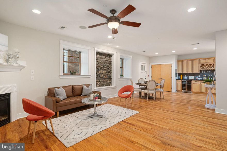 Welcome to The Post at 4557—a unique collection of seven updated condos in a beautifully converted stone building, complete with off-street parking!
This stunning bi-level unit features 3 bedrooms, 2.5 bathrooms, and a private entrance. Step into an inviting open floor plan with soaring 10’+ ceilings and hardwood flooring throughout. The open-concept living and dining area boasts a gas fireplace and a striking original stone feature wall, adding character and warmth to the space. The eat-in kitchen is well-equipped with solid wood cabinetry, new stainless steel appliances, and solid stone countertops. Entertain effortlessly with a large dry bar complete with a wine cooler. A powder room completes this level.
Ascend to the second floor to find the luxurious primary suite, featuring a lounge area with a Juliette balcony for light and fresh air—ideal for an office in today's work-from-home environment. The suite also includes a large walk-in closet and an en-suite bathroom with a slipper soaking tub, double vanity, and walk-in shower. This floor is complete with two additional guest bedrooms, a hall bathroom with a tub, and a stacked washer/dryer.
Additional highlights include a built-in speaker system, central A/C, and ceiling fans, ensuring comfort and convenience throughout.
Located just minutes from Main Street’s boutiques, cafes, and restaurants, with easy access to the Schuylkill River Trail and Wissahickon Valley Park for outdoor adventures. Major highways like I-76 and Route 1 are also nearby, providing quick connections to Philadelphia and beyond.
This is a rare opportunity to own a piece of architectural beauty with all the comforts of contemporary living!