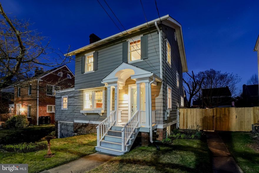 Welcome to 834 Sligo Avenue, a charming and beautifully updated colonial home ideally situated in the heart Silver Spring. This residence offers a blend of modern comforts and classic charm, featuring light-filled rooms, custom craftsman millwork, beautifully refinished wood floors, and vintage fittings.

Upon entering, you'll be greeted by a welcoming large foyer adorned with a custom shelf and coat closet. The foyer opens to the sun-drenched living room, boasting display shelving, a wood-burning fireplace, a ceiling fan, and access to the dining room via exquisite glass French doors. The formal light-filled dining room exudes elegance and seamlessly transitions into the updated kitchen. Bathed in natural light, the kitchen offers new quartz counters, a stainless-steel appliance suite including a gas range with five burners, ample prep space, and convenient access to the spacious, level backyard. Adjacent to the living room is a versatile sunroom/family room with new carpeting, an exposed brick wall, and three walls of windows. Completing the main level is an updated powder room with a marble vanity, adding to the home's functionality and style.
 
Upstairs, you'll find three well-proportioned bedrooms featuring gorgeous, newly refinished wood flooring and abundant natural light. A full bathroom and a linen closet add convenience and practicality to the second level.
 
The unfinished lower level provides ample storage space, a laundry area, and convenient access to the garage.
 
Outside, the tranquil, level fenced backyard offers a private retreat, perfect for outdoor gatherings or simply enjoying the serene surroundings. A landscaped front yard and an attached garage add to the appeal of this charming home.
 
Enjoy living in this friendly, established neighborhood – the prime location offers all the convenience and access of this very special area. A neighborhood with a warm sense of community and easy access to shopping, grocery stores, two farmer’s markets, restaurants, pubs, and entertainment, you'll love both vibrant downtown Silver Spring and nearby, eclectic Takoma Park! Steps to the MARC Train Station and the Red Line Metro, parks and playgrounds, and near Montgomery College and its Cultural Arts Center and the American Film Institute and a bevy of shops, restaurants, theaters, gyms and every urban convenience. Easy, convenient living!