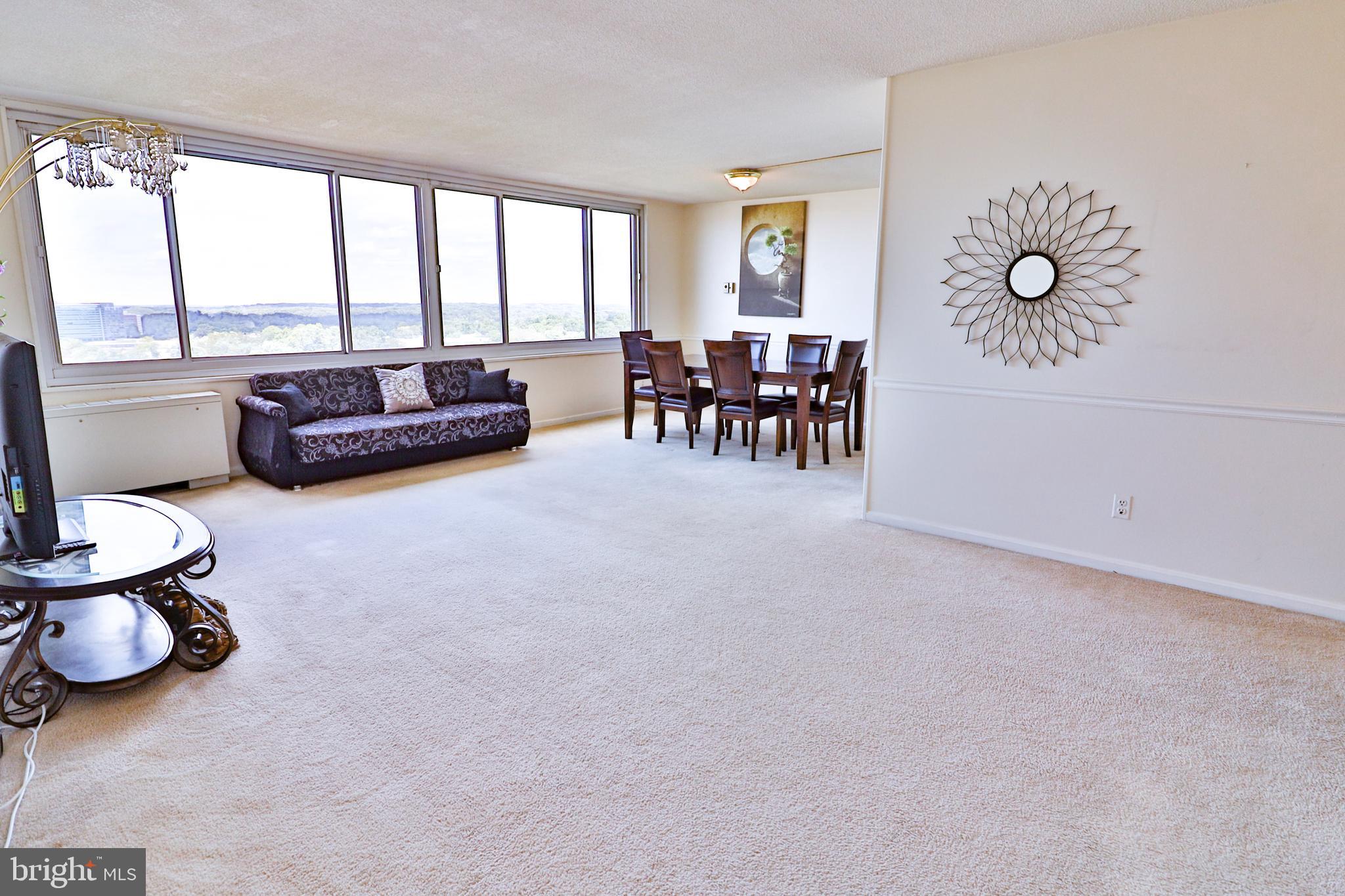 All utilities included in rent! Spacious 2 bedroom/2 full bathroom furnished condo conveniently located in the North Bethesda. Steps away from White Flint Metro station. Updated bathrooms. Plenty of natural light with the big windows. Awesome view from the 15th floor! Large open living/dining area. Easy access to laundry room on the same floor. Across the street from the coveted Pike & Rose where you'll find the trendiest restaurants and shopping. Located off Rt 355 (Rockville Pike) which you can take straight into downtown Bethesda and DC. Minutes to 1-270 and 1-495 and other major routes. All of your utilities and amenities are included in the rent. Amenities include: outdoor swimming pool, tennis court, playground, gym and more. Pets allowed on case by case basis. Professionally managed. $50 application fee per adult applicant - all occupants over 18 must submit a separate application. 3D Virtual Tour available. Unit will be professionally cleaned prior to move-in.