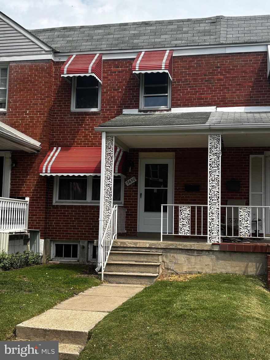 Great 3-bedroom, 1-bath brick townhome priced to sell! Hardwood floors throughout the main and upper levels, along with an updated full bath. Lovingly maintained by long-term tenants for the past 10 years, this home is now ready for its next chapter — whether as your new home or a great addition to your investment portfolio.
The property has been freshly painted following tenant move-out. Seller replaced the kitchen countertop and installing a new front screen door. Major updates include a 3-year-old rubber roof, replaced sewer line, and most windows already updated.
The unfinished basement offers excellent potential for additional rooms, storage, or a spacious rec room. Lead-free certificate available. Passed all Rental inspections. Sold as-is -Inspections for buyer info only.