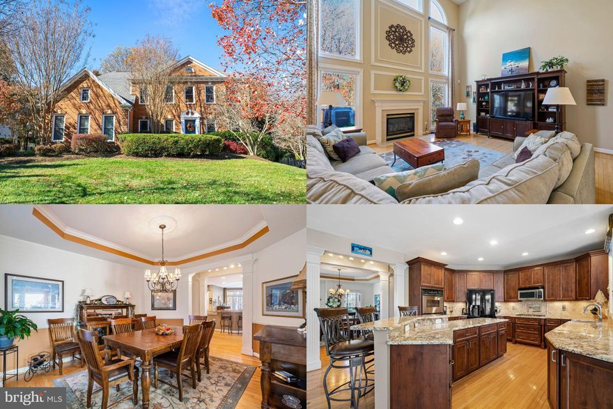 Your stunning home is nestled on a quiet cul-de-sac that backs to trees within an upscale community of Meadowbrook Woods and provides privacy and a personal oasis. Enjoy a spectacular 2 story family room with second floor overlook, windows from floor to ceiling that provide scenic views and tons of natural light, gas fireplace and open concept. The spacious kitchen flows with the family room and has a large center island with breakfast bar area for quick meals on the go and large sunroom with bay window that is perfect for sit down meals. The main level offers hardwood flooring and a formal dining room with tray ceiling, formal living room or study and a Main Level 6th Bedroom/Office with Full Bath. The Primary suite is worthy of this gorgeous home with tray ceiling, 2 large walk-in closets and an ensuite bath. There are 3 additional bedrooms and a hall bath to finish off the upper level. Entertain guests with your finished lower level with full size bar/kitchenette, wine fridge, table space, recreation room with pool table and family room. The lower level also offers space for a home gym and 5th bedroom and full bath!! The very private back yard offers a large deck off of the main level, a lower level walkout patio and your personal waterfall pond all located within a fully fenced yard. Walk to the Community pond and sit on the benches to enjoy picturesque views of wildlife that the area has to offer. Roof (2016), HVAC Lower (2020) Upper (2017), Water Heater (2021). Close to 234, Shopping, restaurants, I95 access and I66 Access. Accepting backup offers