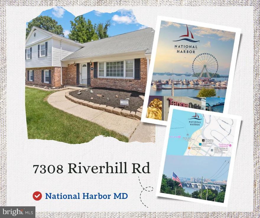 This beautifully updated split-level foyer is nestled in the highly sought after North Potomac Vista neighborhood, which borders the National Harbor, walking distance to the MGM Hotel and Tanger Outlets. This uniquely gorgeous three-level gem sits on almost one acre and features an indoor Endless Swimmer’s pool/gym addition and a completely renovated main level, including an eat-in kitchen with custom storage benches, enlarged custom coat closet, original hardwood floors, a separate living room, and formal dining room with built-in cabinets under stunning granite countertops. Enjoy tons of indoor storage, new electrical panel and furnace, large shed, and spacious backyard on over ½ acre with a nice patio area and basketball court. There is also a bonus room within the primary bedroom that has been transformed into a huge walk-in closet, as well as a convenient laundry-chute located under the sink of the primary bedroom ensuite. Other items that convey with this property include stainless steel appliances, Kenmore washer and dryer, and wired Guardian alarm system. This well-loved home’s square footage and lot size are a rare find in National Harbor, MD, as are the breathtaking views of the Potomac River as you enter this peaceful, lovely neighborhood.