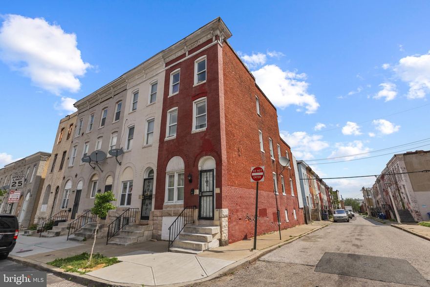 List price is Opening Bid At The Online Only Auction Sale. Online auction to be conducted on Auctioneers website. Bidding begins Saturday, January 21st, 2024 & ends Thursday, February 1, 2024 at 1:00 PM. Renovated All Brick End of Group Rowhome in the "Mondawmin" Neighborhood of Baltimore City. The home includes 4 bedrooms, 2 full/1 half baths, and a partially finished lower level. Used previously as a rental property, this home is complete with a sprinler system which adds a HUGE value. Enjoy spacious rooms, natural light, a full partially finished basement, new carpet, fresh paint and washer/dryer on the upper level. Location: The property has a convenient location near dining, shopping, schools, recreational facilities, and access to transportation routes.  Coppin State University, Mondawmin Mall & the Baltimore Zoo are nearby.