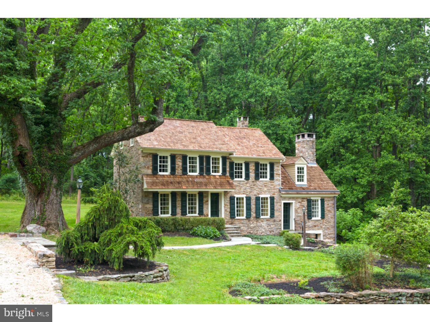 Historic Honey Hollow Farm circa 1732 situated on 17 acres is part of the original William Penn's Walking Purchase in desirable Solebury township. This gated Gentleman's Estate boasts the original stone house, charming two bay carriage house with loft apartment, restored bank barn, original Spring house, salt water pool, pavilion with outdoor fireplace and entertaining area, garden terrace surrounded by manicured grounds, stone walls with scenic views. Stunning Stone Main house includes gourmet kitchen upgraded appliances, granite top, backyard patio, all hardwood floors newer geothermal heat/cooling, with true architectural craftsmanship of the period. This is truly an amazing country estate with Bucks County at it's finest!! The property is in act 319 forestry preserve which keeps Real Estate taxes lower. Award Winning New Hope-Solebury school district. Easy commute to NYC, Phila, Princeton Peddler's Village and New Hope