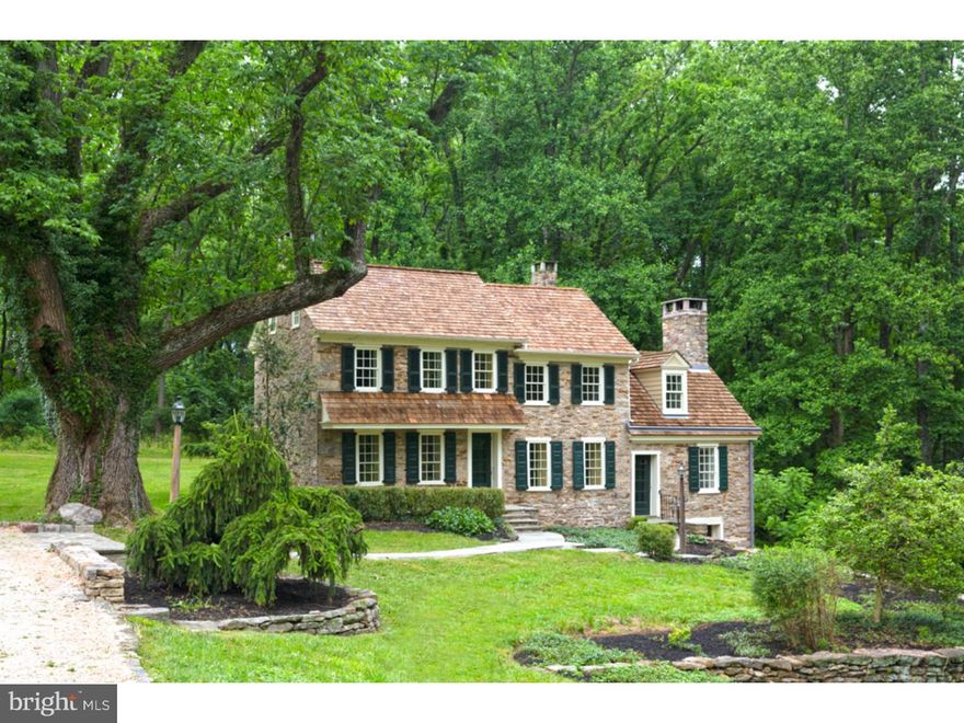 Historic Honey Hollow Farm circa 1732 situated on 17 acres is part of the original William Penn's Walking Purchase in desirable Solebury township.  This gated Gentleman's Estate boasts the original stone house, charming two bay carriage house with loft apartment, restored bank barn, original Spring house, salt water pool, pavilion with outdoor fireplace and entertaining area, garden terrace surrounded by manicured grounds, stone walls with scenic views. Stunning Stone Main house includes gourmet kitchen upgraded appliances, granite top, backyard patio, all hardwood floors newer geothermal heat/cooling, with true architectural craftsmanship of the period. This is truly an amazing country estate with Bucks County at it's finest!! The property is in act 319 forestry preserve which keeps Real Estate taxes lower.  Award Winning New Hope-Solebury school district. Easy commute to NYC, Phila, Princeton Peddler's Village and New Hope