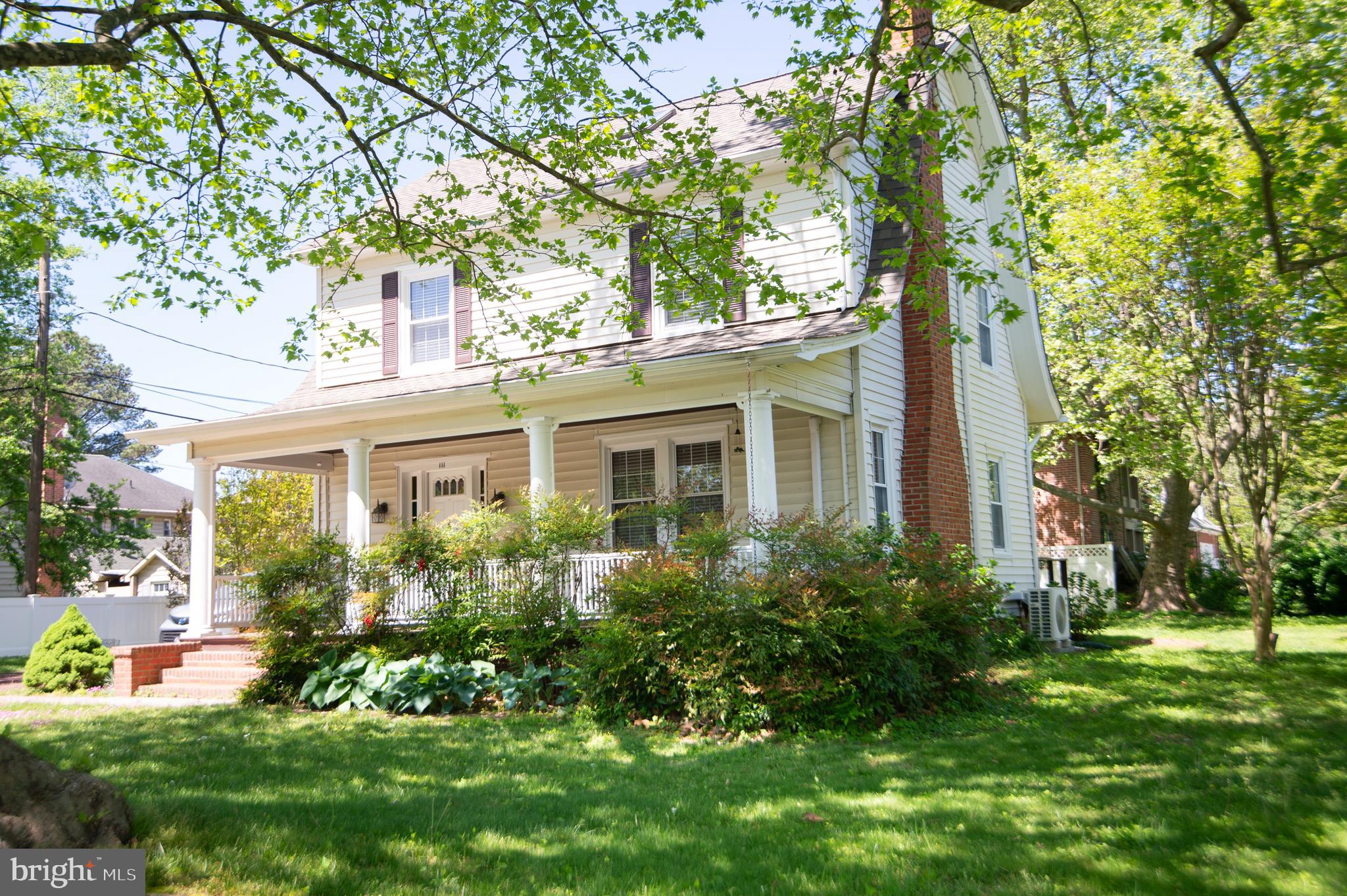Fantastic Location! Welcome to 111 Somerset Avenue, a charming home close to all of Cambridge's amenities. The home offers 3 bedrooms and 2 bathrooms with wood floors throughout. Living room offers a cozy brick fireplace with a pellet stove insert- the perfect place to warm up on cold days. Kitchen offers granite counters, breakfast bar, recessed lighting and more. 1st floor additionally offers a full bathroom, laundry room and access to the deck. Upstairs you will find a full hall bathroom that services the bedrooms. A spacious primary bedroom at the end of the hall is a wonderful retreat offering lots of natural light and double closets. The front bedroom offers fixed stairs to a "finished" attic space: a perfect hangout for kids/grandkids (not climate controlled). Step outside and enjoy spending time on the front porch or rear deck. A detached garage was added offering concrete floor, manual overhead door, and lots of storage space. In the basement you'll find 2 sump pumps, Bosch natural gas furnace, water heater and even more storage space. Home improvements worth noting include: new water heater in 2023, Bosch Furnace 2014, ductless mini-splits 2018, a new roof in 2021, and the garage was added in 2018! Walking distance to Gerry Boyle Park at Great Marsh which even offers a boat ramp, YMCA, tennis courts, and county sports fields. A quick car or bike ride will take you into Downtown Cambridge, weekly farmers market, yacht basin and more! Whether you're looking for a full time place to call home or a weekend getaway this home will fit your needs!