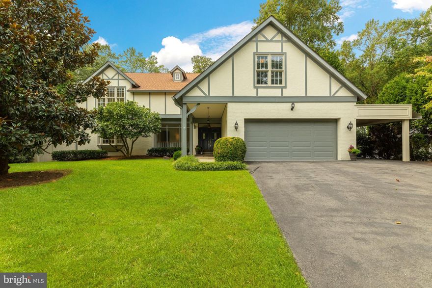 Only one light to DC. Beautifully sited at the end of a quiet cul-de-sac, this home is magnificent. With over 7,000 square feet of sunny and spacious living space offers seven bedrooms, six full and two half baths. It has a good sized living room with a fireplace and dining room has a balcony overlooking the picturesque backyard with a sparkling pool. There are two master suites, with one on the main level. It also has an expansive upper level family room, plus a walkout lower level featuring a wine cellar, recreation room with fireplace, exercise room and ample storage. It is freshly painted and move-in ready.