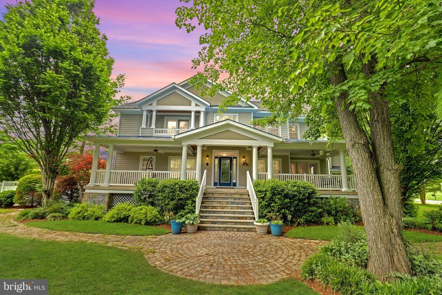 Remarkable 6 BR, 7.5 BA Plymouth Haven home custom built in 2004.  Sweeping .60 acre lot extensively landscaped to create a tranquil at-home retreat.  Quality craftsmanship is evident throughout 6,000+ sq. ft. of living space! Architecturally appealing, with a multi-tiered gable roof and wraparound front porch with beaded mahogany ceiling supported by double columns & solid concrete floor.  Victorian-esque glass front door with side and transom windows illuminate the Brazilian hardwood floors inside.  Imagine friends and family gathered around a long dining table off to the right.  Greet short term visitors in the sitting area to the left. Continue into the open concept kitchen with a huge breakfast bar island where loved ones can perch on bar stools, grab a snack and share their day.  Designed with special flourish, the kitchen boasts furniture grade recessed cabinets, travertine tile backsplash, granite counters and in-laid decorative porcelain floors.  Amateur chefs will love the warming drawer, built-in spice nooks, sunken oil dispenser, vegetable sink, industrial exhaust hood, Thermador cooktop with 6 burners & griddle, Thermador double oven and Sub-Zero refrigerator.  The adjoining great room has a cozy fireplace with a handsome stone hearth flanked by built-in shelves for displaying books, family photos & keepsakes.  With an entire wall of windows, this room is flooded with natural light as the sun sets.  Exit out to your private deck to host BBQs or just lounge in the sun.  Open the retractable awning for shade.  Your favorite room might be the sun room, where indoor plants flourish and verdant views of the backyard are enjoyed, even on cold winter days.  In this comforting space, you can play cards & games and share casual meals & special memories over a bottle of wine.  The fenced in backyard is truly spectacular – a gardener’s paradise.  A quality-built shed holds all the tools you need to lose yourself in nature. There is a main level BR with en suite BA and a front room suitable for a home office.  Upstairs, the expansive Owner’s Suite has a front facing balcony, a walk-in closet with custom closet system, a separate walk-in cedar closet.  Relax in a spa-like shower with 3 shower heads & 4 body sprays with built-in steam system.  Bathroom  opens to a romantic deck overlooking the garden!  Also, on upper floors there are 3 bedrooms each with its own full bath and walk-in closet.  The laundry room is on this level with washer, gas dryer, storage cabinets and a utility sink.  Incredibly, beyond this is a private apartment, with its own exit to the outside.  It has a spacious living area, kitchenette,a BR and BA – ideal for an in-law or au pair suite!  The lowest level offers a great play space or gaming getaway, with its own full BA for hosting sleepovers.  Plenty of storage space!  ***  See Special Property Features uploaded with listing!  *** Coveted Community Pool Membership prepaid for 2024 season to New Owner with Summer Swim Team, Tennis Lessons & Various Summer Camps! Walking distance to Waynewood ES, Sandburg MS and Fort Hunt Park  ***  Convenient commute to the Pentagon, DC and Fort Belvoir.  Minutes to GW Parkway with bike/jog trail along the scenic Potomac River to historic Mount Vernon and Old Town.  Abundant shopping, dining and entertainment options close by, as well as schools, parks and playgrounds.  A fantastic home in an ideal location!