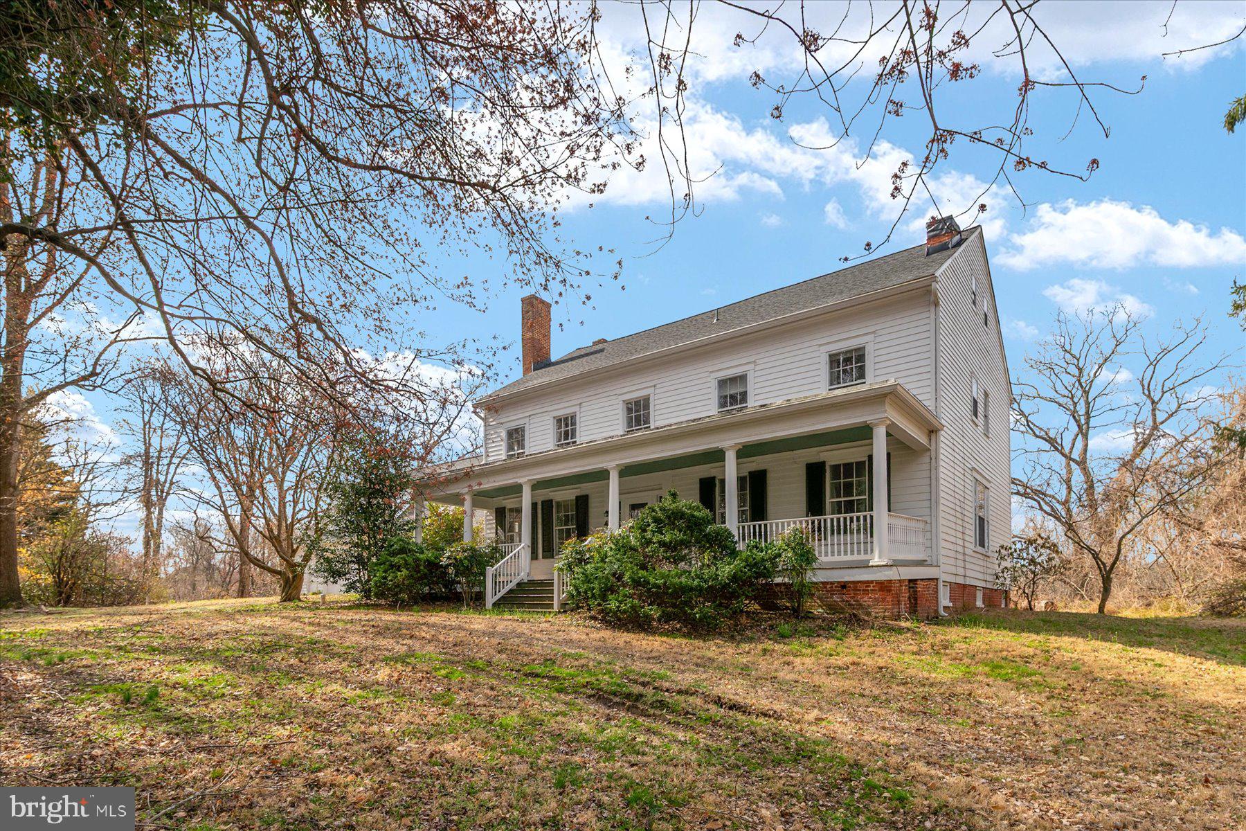 14 acres zoned RA on W. Central Ave (Rt. 214) (next to Timberlake Farm and Davidsonville Elementary School) with historic home ready for your TLC on 8-acres with remaining road-facing 6-acres leased to well-capitalized Nursery Business - $10,000/month income and lessee payment of 42% of property taxes and operating expenses (2 yrs. remaining and 5 yr. renewal provision).
Property includes an additional two-story building used as the Nursery office, large equipment and material storage barn, and horse/goat barn.
Many possibilities!