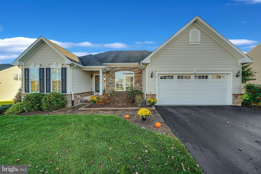 Welcome to 4 Par Ct at Traditions at Inniscrone!! Located on a private cul-de-sac, come enjoy this remarkable home and 7-years young!! This 3 bedroom, 2 1/2 bathroom home, Open floor plan, built by Ryan homes, with all the bells and whistles for you to move right in! These buyers have lovingly expanded the rear of this floor plan to include a breakfast/morning room and an extended screened in porch! Enter the foyer to the first floor with Hardwood floors, Plantation Shutters & updated Trim thru out the entire home! To the right of the Foyer features the Dining room featuring wainscoting & large front window with access to the Kitchen. To the left of the Foyer is a hallway which leads to the 1st(currently used as the office) & 2nd bedrooms which share a private large bathroom, both with plush carpeting. At the end of the Foyer to the right you will find the open hallway which leads to a staircase to the lower level, & a hallway to the Master suite. The Master suite offers his/her closets & master bathroom. At the end of the Foyer, enjoy the Open floor plan, featuring of the Family room with gas fireplace, Kitchen, Breakfast/Living Room & Screened in Porch, what great designed space! The Gourmet Cherry Kitchen is Open to all entertaining areas designed with granite counters, high end Stainless Steele appliances, pantry & a generous amount of cabinets. The oversized screened in porch is lovely, with side steps off the side to access the yard! Lower level is finished with bathroom, 2 additional areas, a walk-out to rear yard & 2 storage areas! Don't miss the Whole house generator! Come take a look, this is award winning 55 plus community offers a great location, amazing amenities! See this one today!