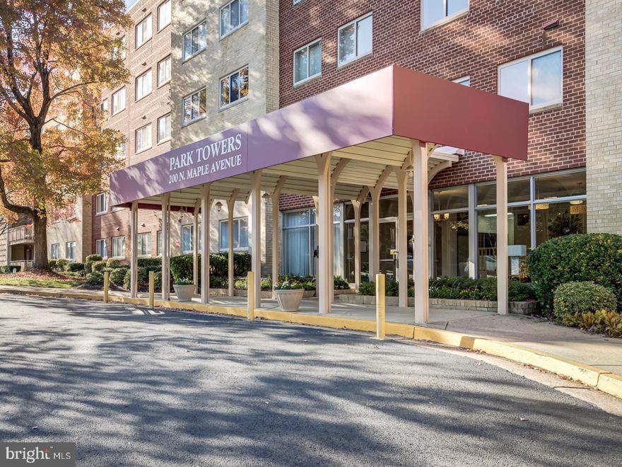 Welcome to Park Towers - Beautiful 1BR/1BA condo unit located in the heart of Falls Church City. Features include a bright and large living room, dining room. Laundry rooms are located on each floor with additional commercial grade units downstairs. Located within walking distance to many restaurants, coffee shops, shopping centers, farmers market, grocery stores, city hall, library and much more! Close to Rt. 66 and 495, and walkable to Metro (East FC and West FC), Silver line, and W&OD bike trail.  ALL UTILITIES included (except Internet/phone/cable), water, sewer, trash pick-up, snow removal, exterior landscaping maintenance, and pool. Close to Tysons Corner, Pentagon, DC, and Amazon headquarters. No pets.