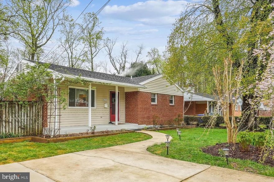 This charming 3-bedroom, 2-bath ranch-style home offers comfort, convenience, and tasteful updates throughout. It features an open floor plan, front porch, deck, beautifully updated kitchen, updated main-level bathroom, recessed lighting, and a fresh coat of paint. The finished lower level includes a rec room, bathroom, storage rooms, a room that can potentially be converted into a bedroom, and a walkout to the fully fenced backyard. The backyard offers plenty of space for gardening and recreation, with a flat, square layout that backs up to the woods. Convenience is key with close proximity to the Metro, schools, shopping, and easy access to public transportation and major commuter routes (Rt 200, Georgia Ave, Connecticut Ave).