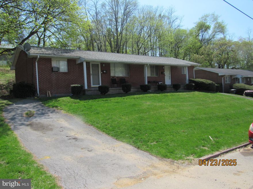 Great Neighborhood for this ranch style duplex, each apartment has 2 bedrooms, 1 bathroom, eat in kitchen which is open to the living room. Each apartment has 750 square feet of living space and 750 sq. ft of unfinished basement. off street parking supports both units. Long term tenants in each unit. Both apartments are  Month to Month lease. one unit is rented at 705.00 and the other at 765.00 *rent is several hundred dollars below market value for each apartment.  Tenants pay their electric base board heat and their Hot water heater. Very attractive duplex in a professional neighborhood. 
Owners expense: insurance 1118.50, Taxes 3022.00,  water/sewer/trash 2218.56, permits 102.00. 
current annual income is 17640.00 (as I stated well below market value) opportunity is here now . Also the duplex next door is identical and also being offered for sale at 289,000.