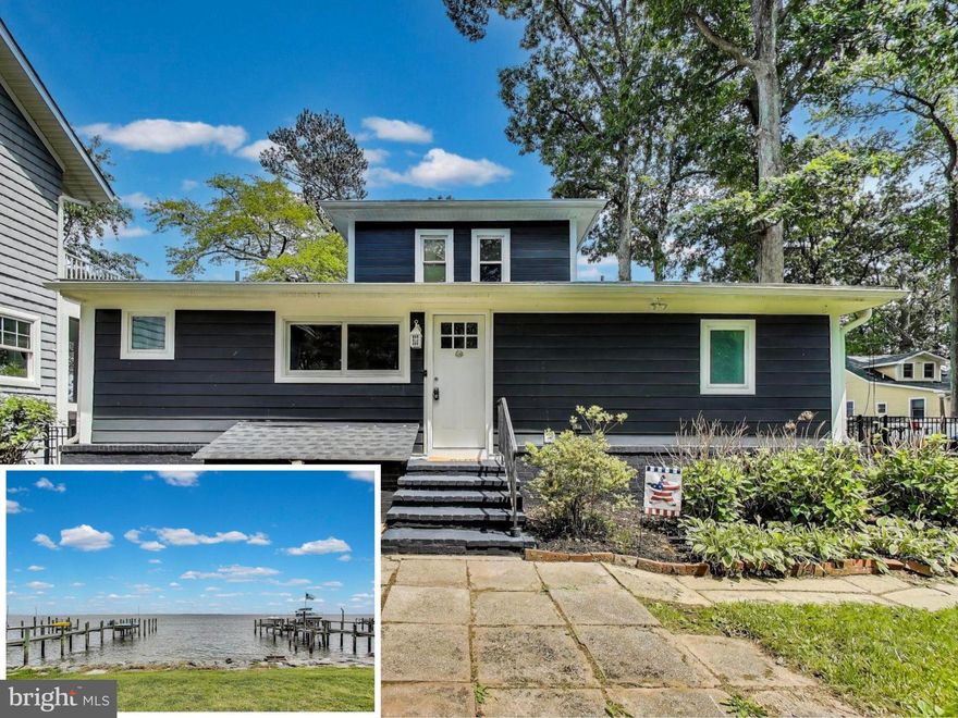 Price reduced on this million dollar view! This stunningly remodeled waterfront beach cottage is waiting for it’s next owners. The main level features a modern kitchen, living room, dining room, and sitting area. The main level also features a primary suite with a walk-in closet and en-suite bathroom and a large guest bedroom and second full bathroom. Upstairs you’ll find the third bedroom/loft area that could be used as an office. This cottage sits on a unique double lot which provides ample room for parking and entertaining. Out back you’ll find a newly installed deck and fenced-in yard overlooking the beautiful Chesapeake Bay. Updates include a new roof, gutters, downspouts, siding, windows, HVAC, water heater, well pump, kitchen, baths, flooring, and more! The sellers even started the process to install a pier which the new buyers can pick up (the drawings and paperwork are in the kitchen). With no HOA, and a convenient location less than a mile from Herrington Harbour Marina and the North Beach boardwalk, including downtown shops and restaurants, this property will wow even the pickiest of buyers! Whether you are looking for a full time residence, a vacation home, or an investment property, this home checks all of the boxes! *All furnishings can be negotiated with the purchase.
