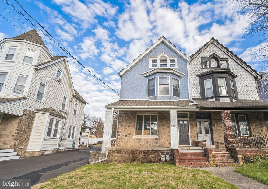 Calling all buyers who want to live in one awesome unit while having the other pay a significant amount of your mortgage! This is also a perfect fit for investors. This well maintained duplex is a rare find. The owners originally lived in the second and third floor unit and did a considerable amount of work making it their home. They have had it as an investment property for almost 30 years! The first floor unit is a spacious one bedroom and is accessed from the back. A covered front porch welcomes you to the second/third floor unit.  A tiled foyer greets you and has steps to a full basement and a staircase to the second floor.  This level has a large kitchen with wood floors, gas cooking and a breakfast bar. The dining area has a ceiling fan and opens to the living room. The living room has a beautiful bay window with built in window seat. A powder room completes this floor. The third floor has 2 bedrooms with vaulted ceiling, beautiful hardwood floors and a full bath. This floor also has great closet space. The full basement has a laundry area and storage.  The current owners dug out the basement so the ceilings are higher than most homes built at this time. This area is perfect for a workshop, storage and has an outside exit to the back. There is a one car detached garage that is all stone and is another potential income generator! This is a unique property and pride of ownership shows. Updates include Andersen windows with thermo pane glass on 1st and 2nd floor, 3rd floor has vinyl replacement windows with thermo pane glass, all exterior doors are thermo true insulated doors. Electric is updated and there are (2) 200 amp services. The entire house has been re dry walled and insulated. Please see additional list of upgrades attached to sellers disclosure. The location is dynamite! You are within walking distance to Septa train line and minutes to shopping, restaurants, parks, golf clubs and PA turnpike. HURRY!!