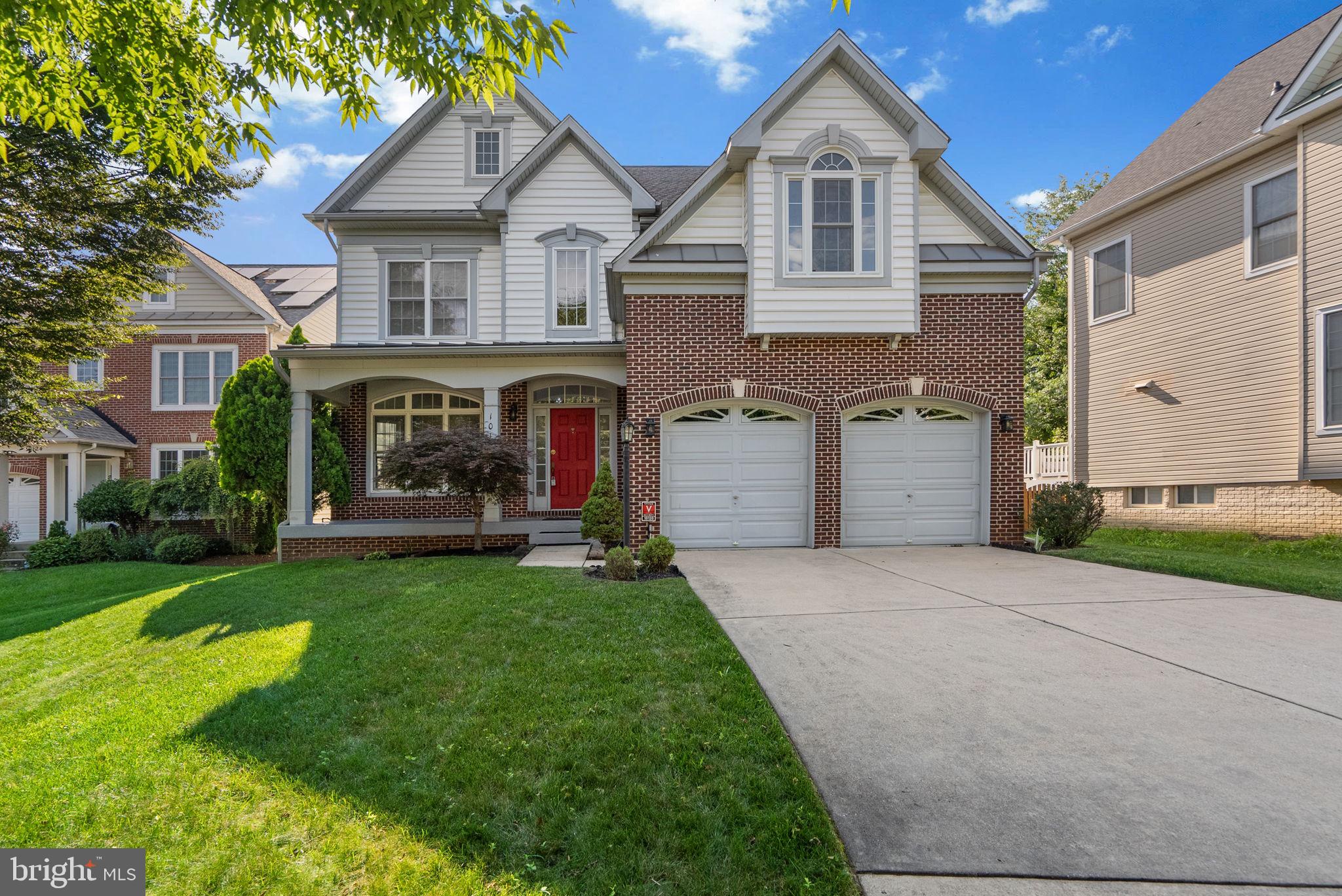 OFFER DEADLINE MONDAY 7/28 NOON. Elegant Colonial residence, The Madison model by Columbia Builders, offering 3,363 square feet, 4 bedrooms, 4 full bathrooms, 1 half bathroom, and a 2-car garage. Tucked away on a cul-de-sac in sought-after Emerson, the home sits on a generously sized lot with professional landscaping, a welcoming front porch, and a spacious driveway. Inside, gleaming hardwood floors flow throughout the open-concept main level, beginning with the dramatic two-story foyer. To the left, French doors lead into a private den or home office. To the right, the sunlit living room features a large bay window and opens seamlessly into the formal dining room, where a chair rail molding and a statement chandelier add character. The gourmet eat-in kitchen features stainless steel appliances, a pantry, a center island with bar seating illuminated by pendant lights, a mosaic tile backsplash, and a bright breakfast room filled with natural light. Just off the kitchen, the expansive two-story family room showcases a stunning floor-to-ceiling stone fireplace. A powder room and laundry room complete this level.Upstairs, a versatile sitting area connects to four generously sized bedrooms and three full bathrooms. The luxurious primary suite features vaulted ceilings, two closets, and a spacious en suite bath with a dual-sink vanity, a large corner soaking tub, a separate shower, and a private water closet. Two of the secondary bedrooms share a dual-access bathroom with dual sinks. The finished lower level offers expanded living space with multiple functional areas. A large recreation room includes two distinct living spaces—one with a fireplace and a full bathroom, plus walk-up access to the backyard. The other side leads to a bonus room ideal for guests. Outdoor living is just as inviting, with a flat, fully fenced backyard that backs to mature trees for added privacy.As part of the vibrant Emerson community, residents enjoy access to a wide range of amenities, including a clubhouse, swimming pool, tennis courts, scenic paths, playgrounds, and tot lots.