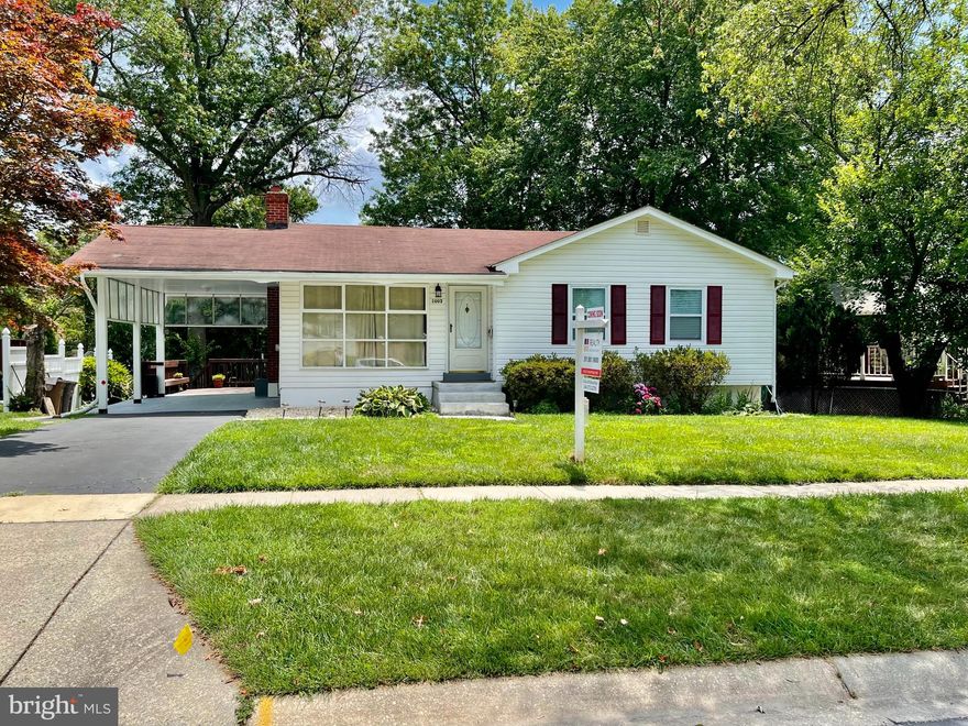 PRICE REDUCE!! MOTIVATED SELLER!!
Exciting new listing located in the very popular community of Burgundy Knolls!
 Located in the city of Rockville, within walking distance to the Rockville Metro Station and the Rockville Town Square. Recreation, dining and shopping all in one place! 
 This three bedroom, two bonus rooms, and two bathroom rambler is sure to meet your every need! A flowing main level floor plan features an open concept kitchen with granite countertops and updated appliances, a separate dining area, a spacious living room, three large bedrooms and two bonus rooms  updated full bathroom! A finished lower level includes an family room, guest room/office, full bathroom, and plenty of storage space!  A private, level, and fully fenced backyard. A deck is perfect for entertainment/ relaxation, and an oversized shed  to storage or workshop. Plenty of green space for recreation! Also enjoy a convenient and rarely available carport! WALKOUT BASEMENT!!