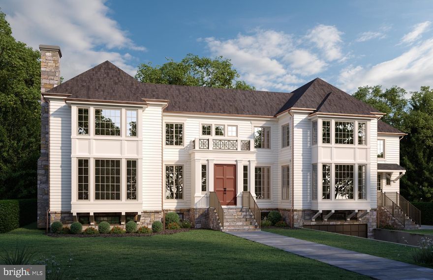 The apex of luxury and refinement in desirable Spring Valley. 5042 Overlook Road NW is the collaboration of Washington DC’s premier developer Dilan Homes and renowned architect Christian Zapatka. Located on a uniform and level .3-acre lot, this 9400+ square foot home features designer finishes and refinement across three elevator accessible levels.  The main level is composed of two symmetrical wings grounded by a dramatic central curved staircase. The south-east wing is laid out for formal entertaining while the north-west wing is reserved for informal (open concept kitchen/family room) living. Dramatic corridors and recessed pocket doors provide exceptional circular flow with multiple opportunities for designer and artistic embellishment. The upper level features 5 oversized bedrooms with en-suite bathrooms including a sumptuous owner’s retreat with spa bathroom, expansive walk-in dressing room/closets and corner exposure views of the landscaped grounds. The lower level accommodates a gracious two car garage, au-pair suite with separate entry and multiple recreation rooms as well as an unfinished area for custom utilization. Wide European plank floors, 10+ foot ceilings, high end designer finishes and custom millwork complement and enhance every room. 5042 Overlook Road NW represents the best location and finest new development in Spring Valley while maintaining pedestrian access to local commercial amenities and academic institutions. Delivering early 2026.