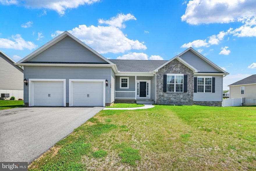 MOVE IN READY, IMMEDIATE OCCUPANCY, NO WAITING  A BUNCH OF EXTRA'S in THIS HOME you have to pay for in a new build! A NEW DECK, NEW DOG FENCE, EXTRA SPACE IN THE KITCHEN, OVER SIZED GARAGE & DRIVEWAY, GRANITE COUNTERTOPS, A WALK OUT BASEMENT & MORE!    IMMEDIATE POSSESSION  COMPLETE & READY TO MOVE IN! NO WAITING! INCLUDES BUILDERS REMAINING WARRANTIES!!! OVER 1900 SQ FT GORGEOUS HOME WITH ----->BUILDER WARRANTIES ATTACH <----------, MAIN LEVEL LIVING WITH 100% FOOTPRINT IN BASEMENT, MAIN LEVEL LAUNDRY, OVERSIZED GARAGED, PARTIAL FENCING, SPECTACULAR KITCHEN, NEW COMMUNITY, LOW HOA,  MINUTES FROM SCHOOLS, SHOPPING, RESTAURANTS, SERVICES AND RECREATION!!  ONLY 2 YEARS OLD!!!! 2 (Two) Year Young Ranch Bartlett Model in Stonewicke Community Available for Immediate Possession. Seller hasn't increased price from two years ago but added VALUE! Over 3660 Est sq ft, 1900 Finished Sq ft with main level living including exclusive main level laundry room. Primary bedroom suite separate from 2nd and 3rd bedroom for privacy. Opened floor plan with vaulted ceiling in family room and access to the new deck from dining/kitchen/living area. Granite and Stainless kitchen with island, pantry and amazing neutral tones and oversees family area for convenience. Partial new fencing in the back for pets or plants and a brand new gorgeous shed which is the largest outside structure allowed by the township. Deck is built for living and has an extra space that is permitted for eventual enclosed living space!