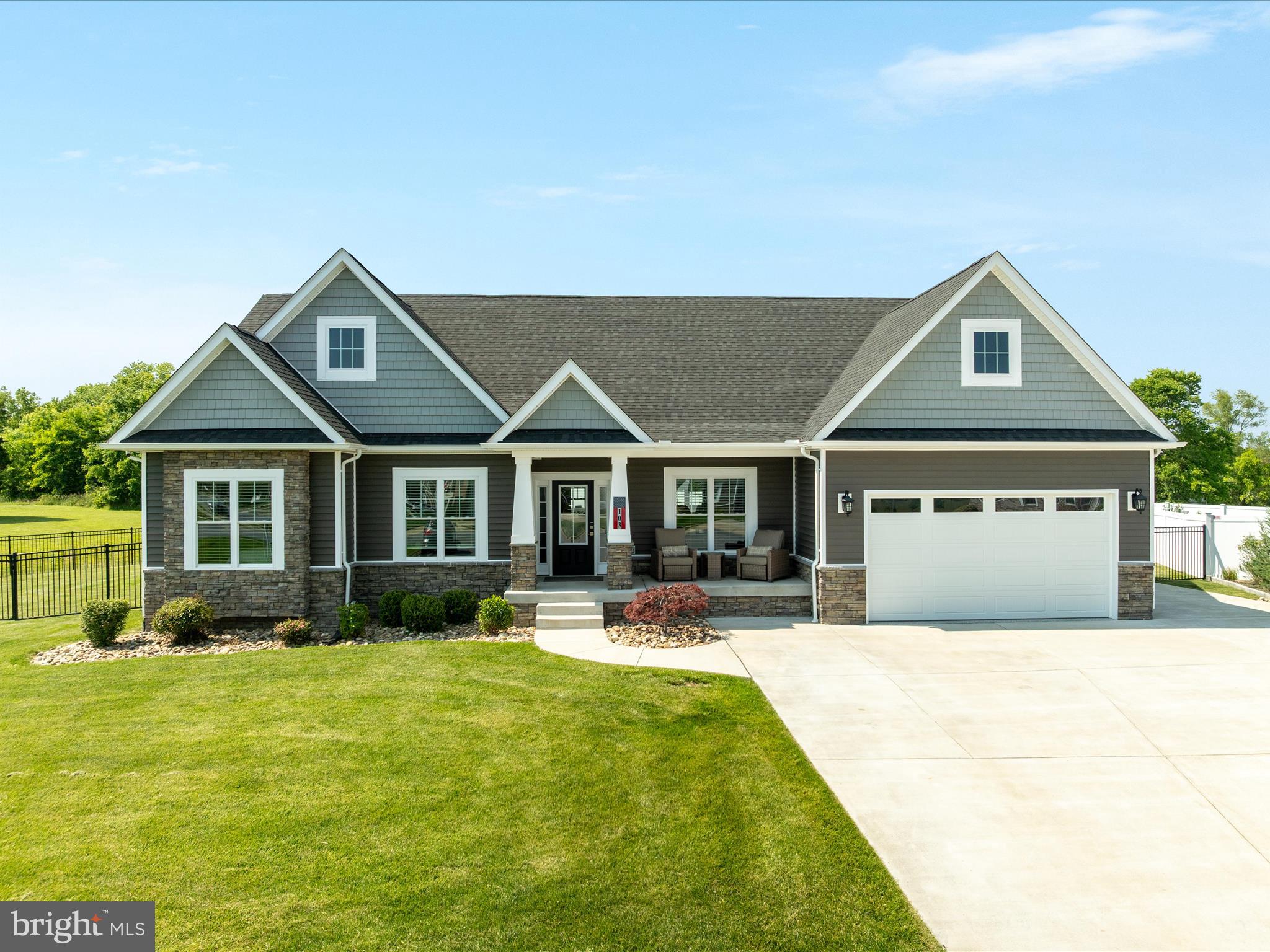 Welcome to 103 Derrynan Ct! Located in the highly sought-after and walkable Raven Pointe neighborhood, this exceptional 4-bedroom, 3-bath home offers the perfect blend of luxury, quality, and location—set on a premium oversized cul-de-sac lot with a fenced-in backyard, just minutes from historic Old Town Winchester, local shops, restaurants, and commuter routes including I-81, Route 7, and US-50. With over $100K in high-end upgrades, this home is built for comfort, efficiency, and timeless style. Soaring 9-foot ceilings, elegant trim work, and a stunning coffered ceiling in the primary suite elevate the interior with refined craftsmanship. Enjoy the efficiency of whole-house spray foam insulation, gleaming hardwood floors, a high-efficiency forced-air stone fireplace, and a central vacuum system with Hide-A-Hose. The chef’s kitchen opens seamlessly to the living and dining areas, while the spacious screened-in porch and irrigated yard invite effortless indoor-outdoor living. The fully insulated, EV-ready garage features an epoxy floor and service door, and the wide walk-up daylight basement includes a full bath, partial tile flooring, and rough-ins—ready for your custom finish. With 400 amp electric service, fiber internet availability, and unbeatable access to major commuter routes, this home combines top-tier functionality with an ideal location. Located just minutes from Winchester Medical Center, Rock Harbor Golf Course, Shenandoah National Park, and Winchester’s popular Apple Blossom Festival, you’ll enjoy both convenience and lifestyle. Don’t miss this rare opportunity—schedule your tour today!