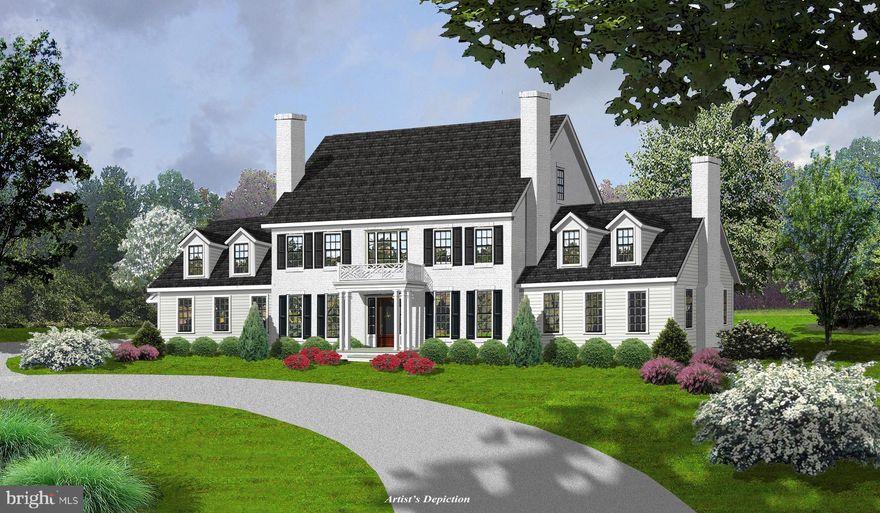 New Construction by Waverly Homes.  1.1 acre flat lot on sought after street in Gladwyne serviced by public water and public sewer.
Traditional estate home with many amenities.  10 ft ceilings on the first floor, Gourmet Kitchen, Spacious Formal Dining Room, Great Room.   5 Bedroom/5 Full Bath on upper level.  Partially Finished basement.   3 car attached garage.  Covered porch in rear.