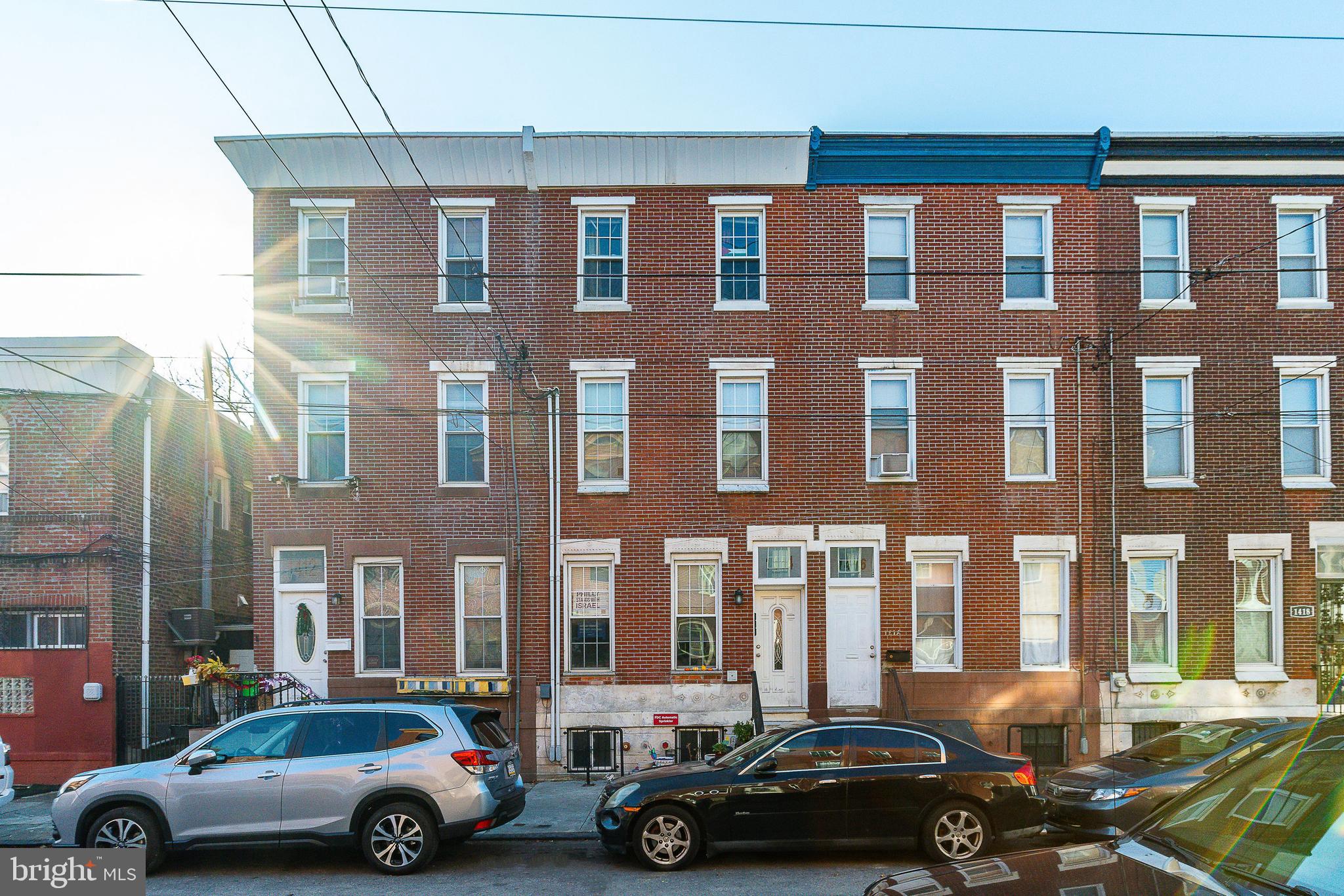 1414 Dickinson Street is a prime multifamily investment opportunity located in the heart of Philadelphia’s highly sought-after Passyunk Square neighborhood. This well-maintained and fully occupied triplex features three spacious residential units, each with 2 bedrooms and 1 bathroom, designed to attract quality tenants in a high-demand rental market. The apartment building's layout makes it an excellent candidate for owner-occupied investment, allowing one to live in a unit while generating rental income from the other two — subsidizing mortgage costs. Situated just steps from iconic Passyunk Avenue (aka "Restaurant Row"), the property offers unparalleled access to some of Philadelphia’s best dining, entertainment, and shopping options. Its prime location, coupled with close proximity to public transit and major thoroughfares, ensures easy connectivity to Center City and beyond. This turnkey property is ready for immediate cash flow, offering strong income potential and consistent tenant interest. Whether you’re a seasoned investor or exploring multifamily opportunities for the first time, 1414 Dickinson Street delivers on location, functionality, and long-term value. Don’t miss the chance to own in one of the city’s most vibrant and dynamic neighborhoods. Enquire within for 5% down payment lending options for owner occupants.