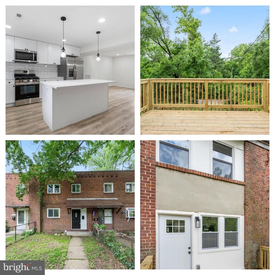 Fully renovated interior townhome from top to bottom including an additional full bathroom and bedroom in the basement.  Brand new roof, flooring, HVAC and mechanicals, back deck that overlooks the back yard and parking pad, and an additional bonus room/rec room in the basement which also walks out to the back yard.  This 4 bedroom 2 full bathroom town home won't last long for this price in this desirable neighborhood.