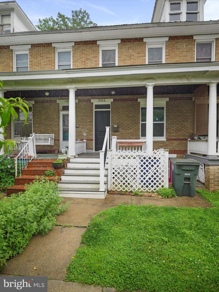 Location, Location - walk across the street to Frederick Memorial,  walking distance to Hood College, take a stroll to downtown Frederick and super close to 15/270, Beautifully remodeled, move in ready, new windows 2019, HVAC 2019, bathrooms, kitchen with farmhouse white cabinets, newer appliances, and granite counters. Roof was replaced in 2021. Beautifully refinished original hard wood floors, craftsman style grand staircase,  high ceilings giving the home a spacious feel . Basement has separate entrance could be office or additional family room and a full bath. Garage parking with lots of storage potential. Enjoy evenings out on the upper and lower back yard decks.  Back deck installed - repairs to upstairs deck 2020. Both microwave and dishwasher replaced 2024. Basement grinder pump replaced 2024.  Basement carpet installed 2019 and just cleaned. Fresh paint 2025!  Fully fenced yard with some grass area that works for pets or could be landscaped to a charming court yard setting.  Last tenant lease was at $2600.00 per month.