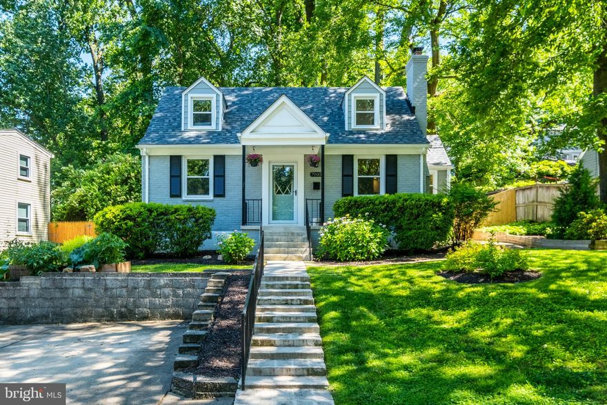 Imagine calling this charming and completely renovated Cape Cod home. Picturesquely sited in the tree-lined City Park Homes neighborhood of Falls Church, this cozy abode is ready for new owners, after being lovingly renovated and updated, first  in 2017, with even more important recent updates--Just painted throughout and new dishwasher (2025), new gas furnace and A/C (2022), new luxury vinyl plank floors in lower and upper levels (2020), Mitsubishi Mini Split for supplemental upstairs cooling, hot water heater and chimney rebuilt (2019) and new custom blinds throughout home (2018).

Sporting 4-bedrooms, 2.5 bathrooms, with over 1,860 sq ft living space on all three levels, not an expense was spared during recent updates. True chefs will appreciate the gourmet kitchen with solid, leathered granite slab, white shaker, soft close cabinets, stainless steel appliances, including natural gas slide in range. Everyone will enjoy the luxurious en suite master bathroom with granite topped dual sinks, contemporary tiles and frameless glass shower with Rain Shower Head. And throughout the home, new windows, solid oak hardwood floors throughout main level, waterproof vinyl tiles on upper level and basement, tile in kitchen and bathrooms.

Just outside the kitchen, enjoy your morning coffee or an evening drink on the expansive patio for dining el fresco under the lush, canopied forest in your private, fully fenced backyard.  Green thumbs will appreciate the garden shed, raised beds for your home farm fresh veggies, and mature, easy care landscaping.

Convenient, off street parking with side by side driveway.  Close proximity to two nearby community parks (Greenway Downs (0.3 miles) and Jefferson Village (0.5 miles), W&OD trail and downtown Falls Church City, featuring the all new Whole Foods (1.5 miles), shopping and favorite restaurants -- Thompson Italian, Clare & Don's Beach Shack, Northside Social and much more.