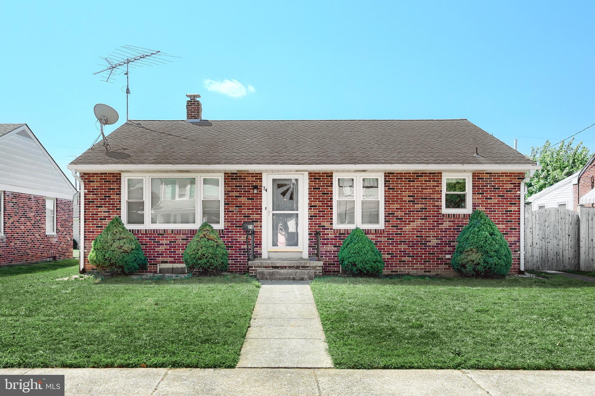 PRESENTING 74 SOUTH ST Hanover, PA. Look no farther than this exceptionally well kept 1 story brick rancher. Very nice, level privacy fenced yard(wide twin lockable gates), between the house and the oversized 24'x28' 2 car garage with twin overhead doors. electric openers and functional entry keypads. Ample space for a workshop, and space for 4 smaller stacked cars, plus on & off-street parking. The garage is new as well as many newer upgrade throughout the property. Functioning Radon System Ample space in full basement as well Your realtor can provide you with a list & time-line of these convenient and money saving upgrades. Appliances ,including 2 sets of washers & dryers convey with property. The area is noted for well kept homes & pride of ownership. It is also conveniently located for shopping and trips to Gettysburg and all points north & south on US 15. Put this home on your must see list, it may be your first choice and new home.