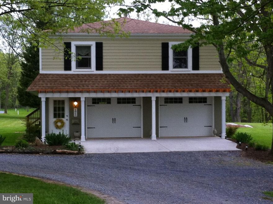 This cozy, furnished 2 bedroom rental is just minutes from downtown Shepherdstown. The main level of the property features a large 2 car garage. Keep your cars and yourself out of the weather. Upstairs you have a spacious living room. Built-ins add lots of charm and storage. The kitchen features stainless steel appliances. You have a nice dining space with access to the large deck. What a wonderful place to enjoy the views! Down the hall you have two generously sized bedrooms. The hall bath has been beautifully updated. Owner lives in the main house and will snow removal, mowing, and routine maintenance.  Tenant only pays electric. This home has so much to offer - it's sure to go quickly!