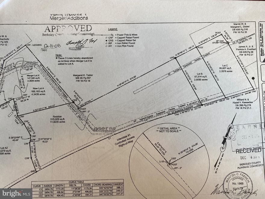 15.8 acres with significant I-81 frontage (approx. 1800+ ft.) and close to already established retail. Water line runs the length of the property along 81. Sewer is at the entrance of the Right of Way along Nipetown Rd. This property is divided into 3 parcels. Parcel 23.16 has 11.5 acres, Parcel 23.17 has 2.01 acres and Parcel 23.18 has 2.29 acres. There is a 60 foot right of way off of Nipetown Road to access the property. Public water and sewer hook up is available. Proposed use includes storage units, apartments, townhomes, warehouse, industrial or office space.