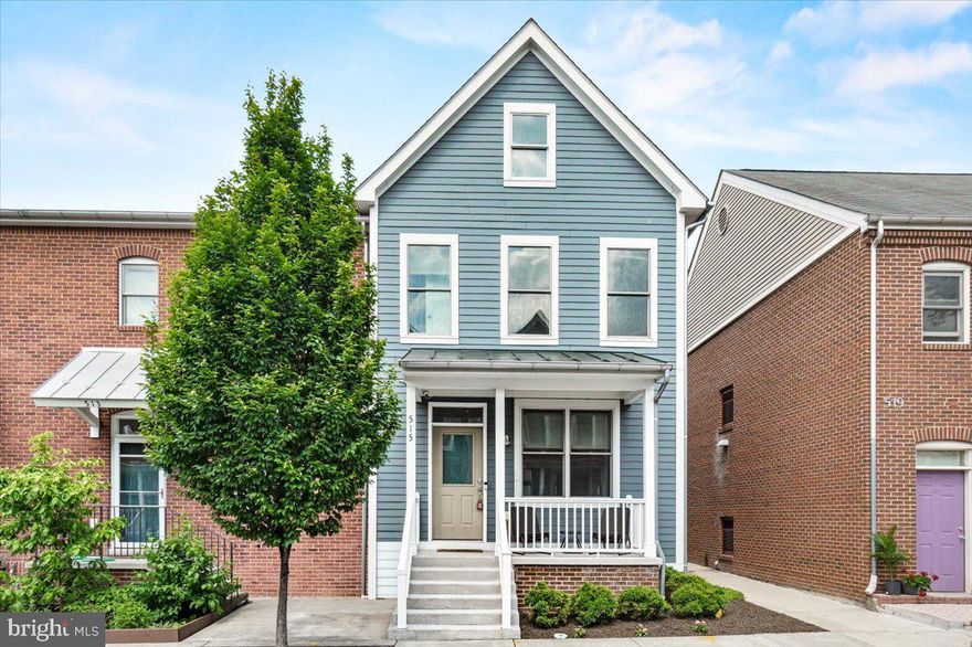 Welcome to the downtown home you've been waiting for—a stunning 3-bedroom, 3.5-bath residence that blends modern elegance with classic charm. From the moment you enter, you'll be captivated by the gorgeous hardwood flooring that extends throughout the main level and up the staircase.

The gourmet kitchen is a chef’s dream, featuring granite countertops, a spacious island with bar seating, a five-burner gas range, under-counter stainless steel farmhouse sink, and built-in microwave. Soft-close cabinetry is complemented by a designer Heath ceramic tile backsplash, updated lighting, and a generous walk-in pantry.

Built by Lancaster Craftsmen Builders, this home showcases exceptional energy-efficient features, including Pella Low-E double-hung windows, high-performance insulation, Energy Star-rated appliances and lighting, and a maintenance-free exterior. Major system updates include HVAC (2017), dishwasher (2022), and a brand new washing machine paired with a gas front-loading dryer.

The upper level offers two large bedrooms, each with its own full bath and walk-in closet. The spacious primary suite includes an even larger walk-in closet and a luxurious en-suite bathroom with an oversized rainfall shower. A convenient laundry chute leads directly to the lower-level laundry room.

The open-concept main level features a large granite island that seamlessly connects the kitchen to the combined dining and living area, complete with rich hardwood floors and a stylish half bath. Craftsman-style doors and 9' ceilings elevate the overall design. A full-glass door off the kitchen opens to a low-maintenance, private patio—perfect for relaxing or entertaining.

A rare detached garage with Elfa shelving and storage solutions is included, along with an additional parking pad. The garage is equipped with electric service suitable for slow-charging an electric vehicle. Guest parking is typically available in front of the home.

Enjoy all that vibrant Downtown Frederick has to offer—just a 5-minute walk to coffee shops, yoga studios, a French bistro, breweries, and a variety of local restaurants. Easily bike or stroll to scenic Baker Park with its abundant recreational amenities, including a community/city pool.

Ideally situated between Baltimore and Washington, DC, this home offers convenient access to Fort Detrick, Fort Meade, and major commuter routes including I-15, I-270, and I-340.

Become a part of Frederick’s thriving downtown community in this exceptional home!