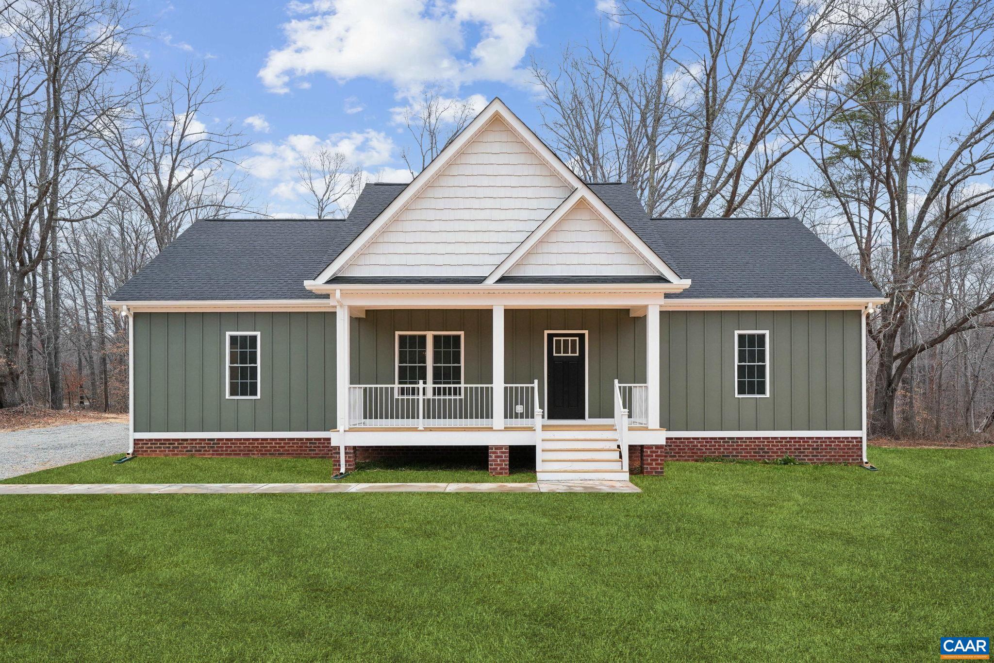 Welcome to 2359 Cedar Hill Road in lovely Mineral, Virginia. Cedar Hill Oaks is a small rural community made up of 5 Lots ranging in size from 1.5 to 4.7 acres each. Each lot has mature hardwoods providing a beautiful landscape and lovely shade in the summer heat. This beautiful new home is ideally situated on a 3.863 lot. "The Dillwyn II" features 1,800 square feet of living space, 3 Bedrooms, 2.5 Baths, an attached 2-car garage, 9? ceilings throughout, and other wonderful upgrades. The main living area includes the ever-popular open-floor plan with luxury vinyl plank floors, flush mount LED lighting, and a gorgeous kitchen. The eat-in kitchen has well-made custom cabinetry, an over-sized island, dedicated dining area, granite counter tops, stainless steel appliances, pantry storage, & tons of storage space. The primary bedroom offers a spacious layout with good furniture placement options, a large private bath with a walk-in shower, double vanity, and LVP flooring. The other two well-sized bedrooms are tucked away on the other side of the home and share a full bath. The quality remains throughout every part of this home. Outside there is an 8'x22' covered front porch and large covered rear deck. Est completion is June/July.,Granite Counter